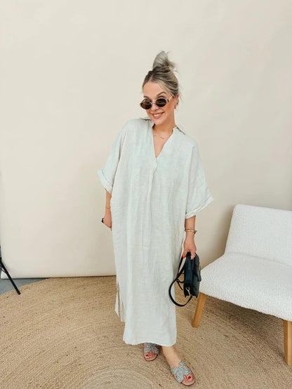 Adeline Jurk Beige