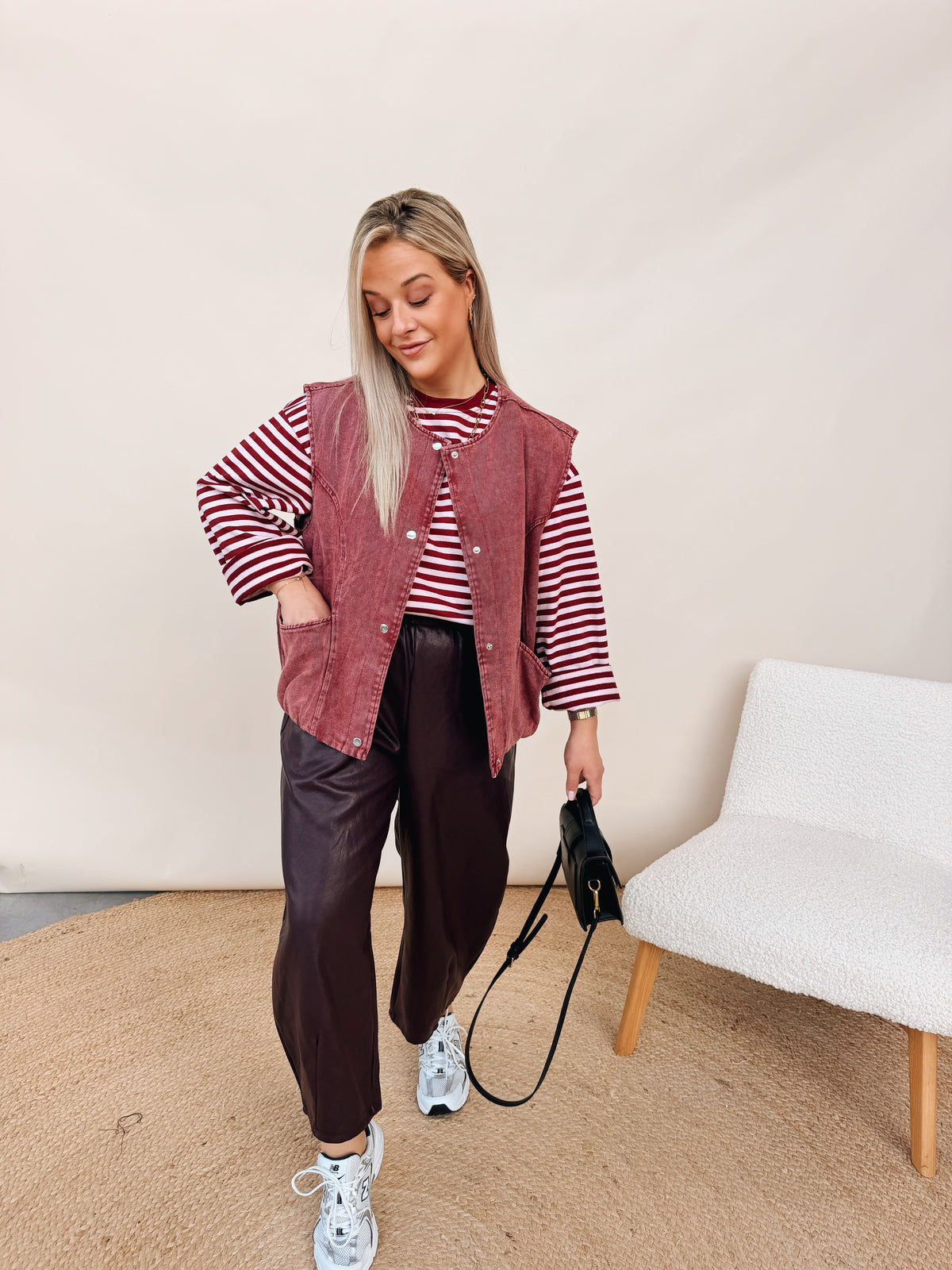 Romane Jeans Jacket Bordeaux