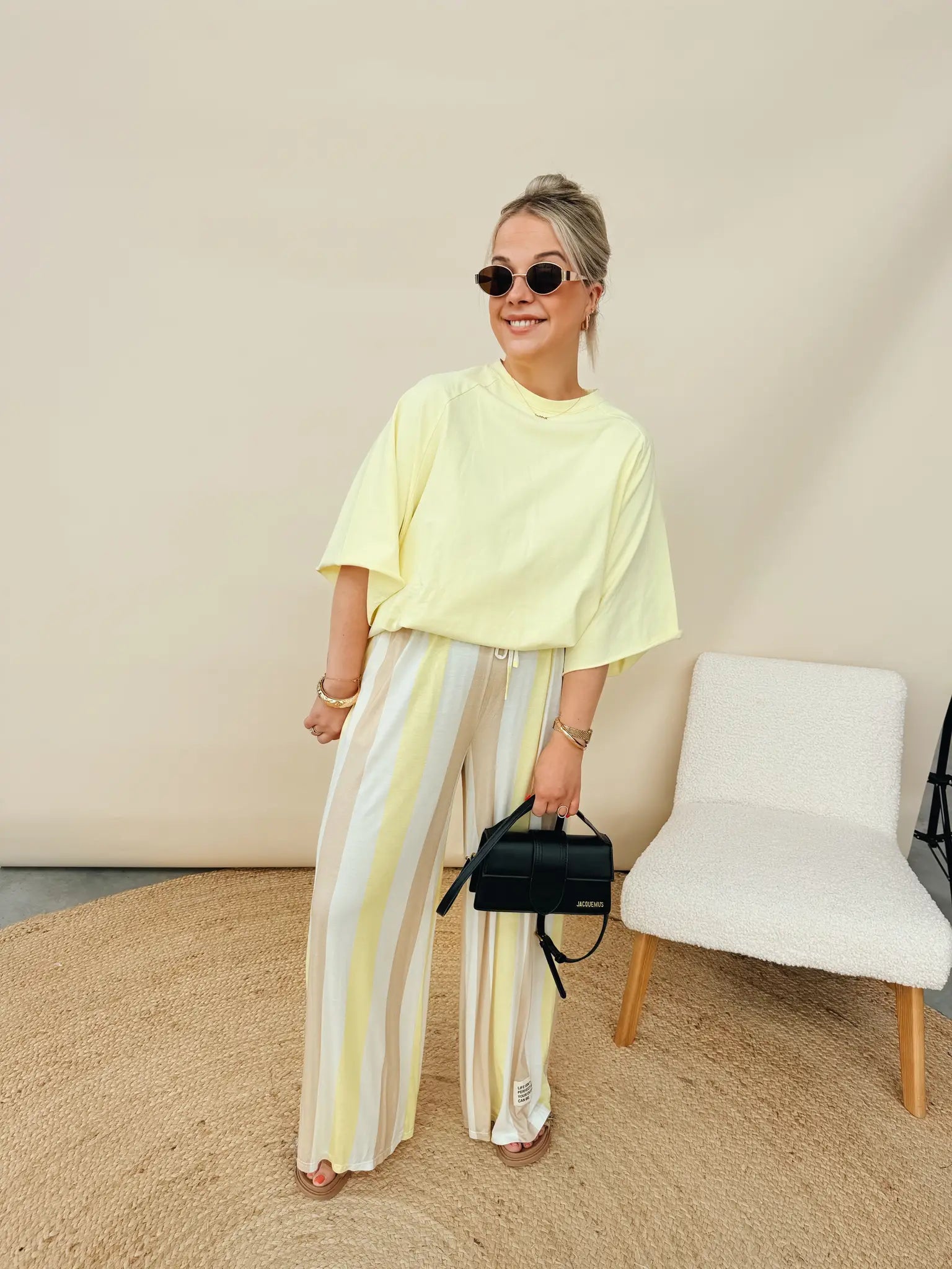 Bea Oversized Shirt Geel