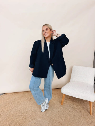 Jasmijn Oversized Blazer Navy