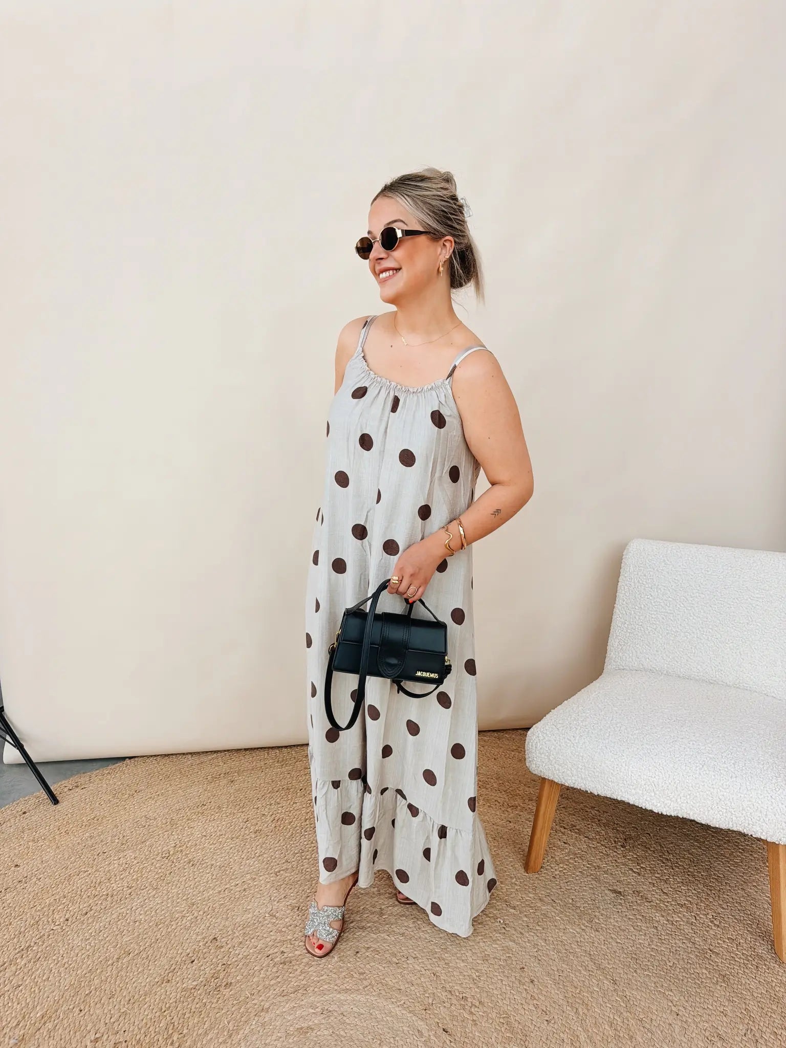 Renée Dot Jurk Beige