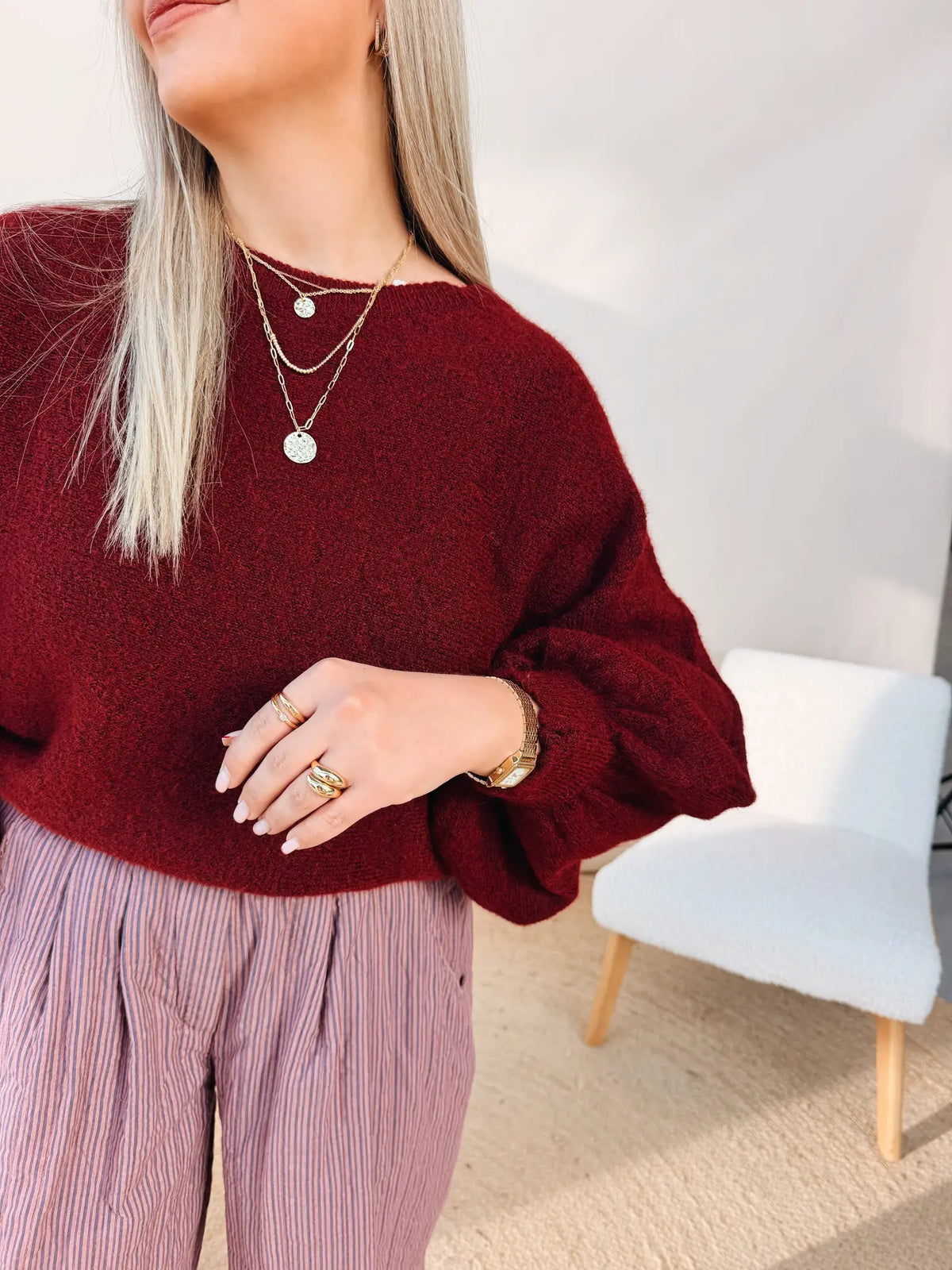 Rosanne Knit Bordeaux