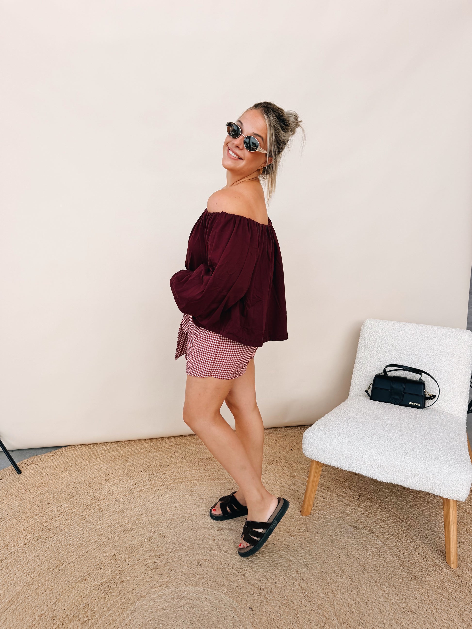 Madeleine Top Bordeaux
