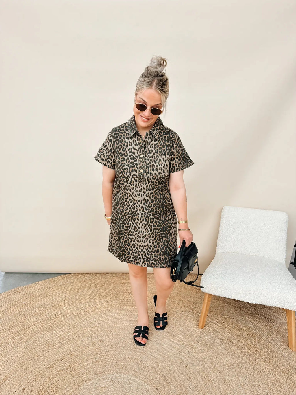 Rouane Leopard Jurk