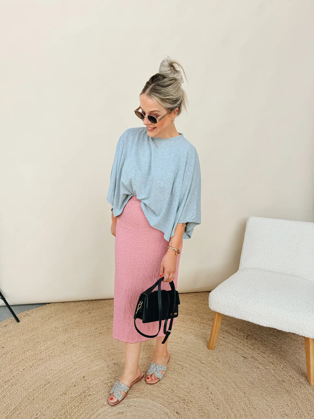 Lenza Top Grijs