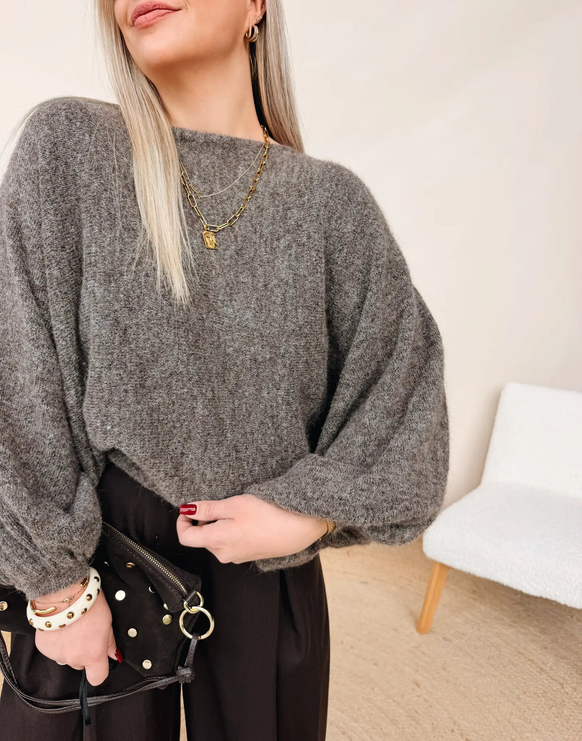 Hélène Knit Bruingrijs