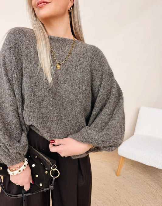 Hélène Knit Bruingrijs