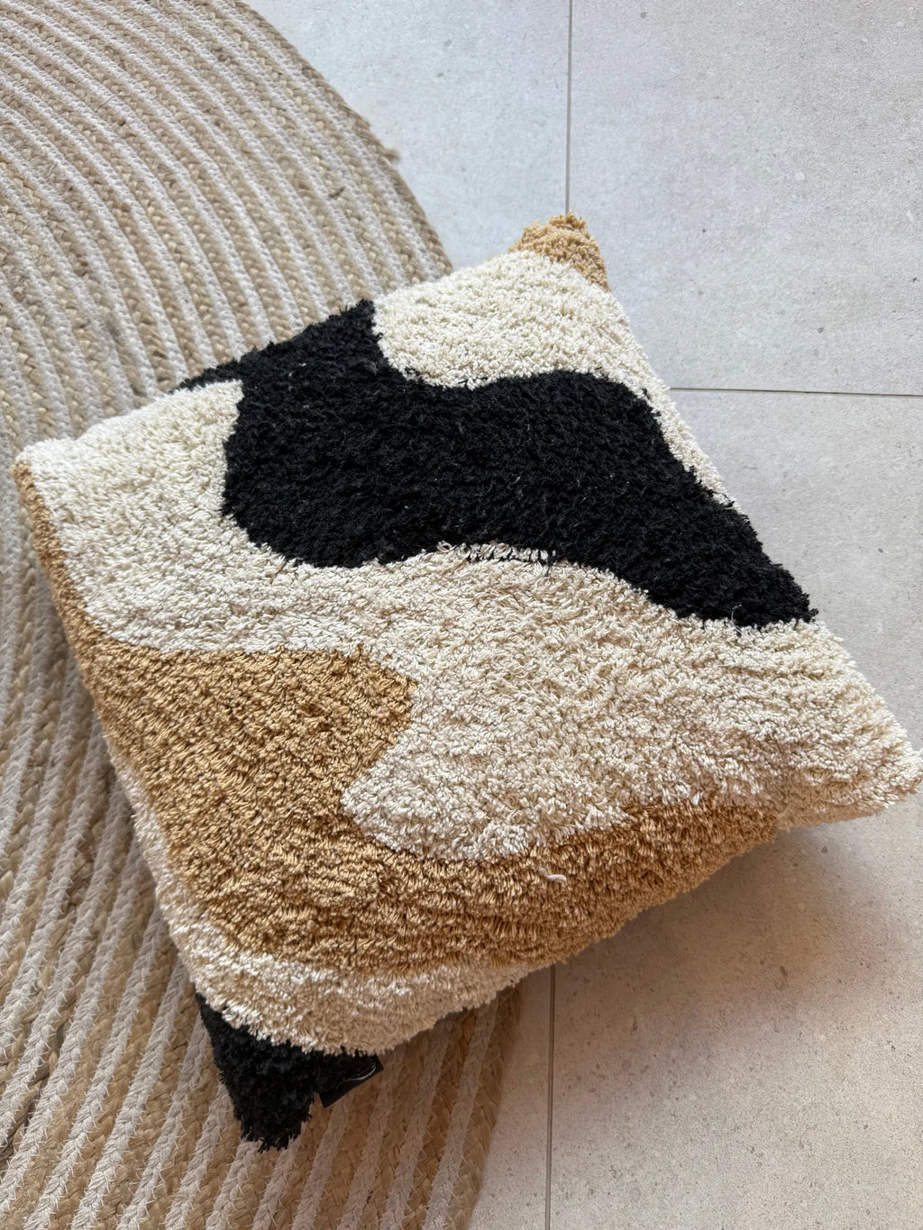 Kussen Fie Black/Natural