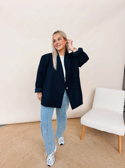 Jasmijn Oversized Blazer Navy