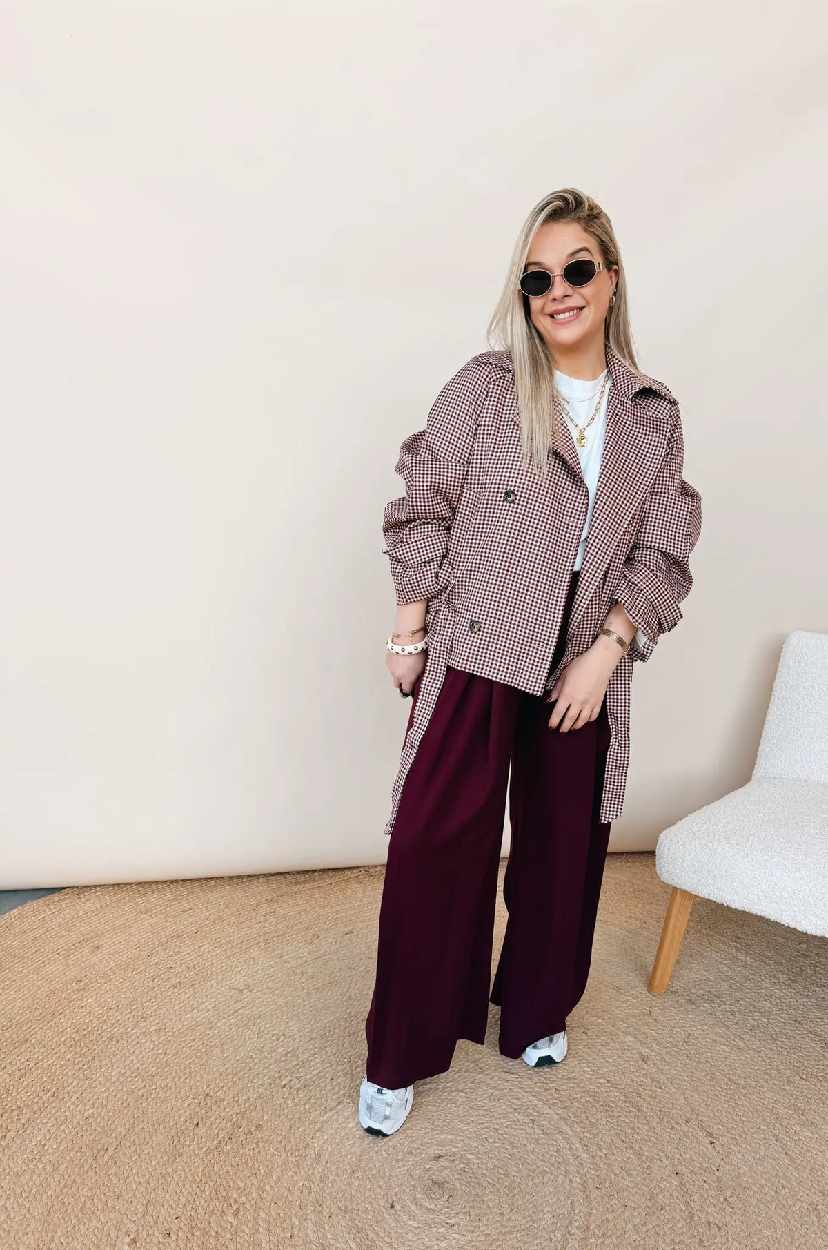 Violette Pantalon Bordeaux