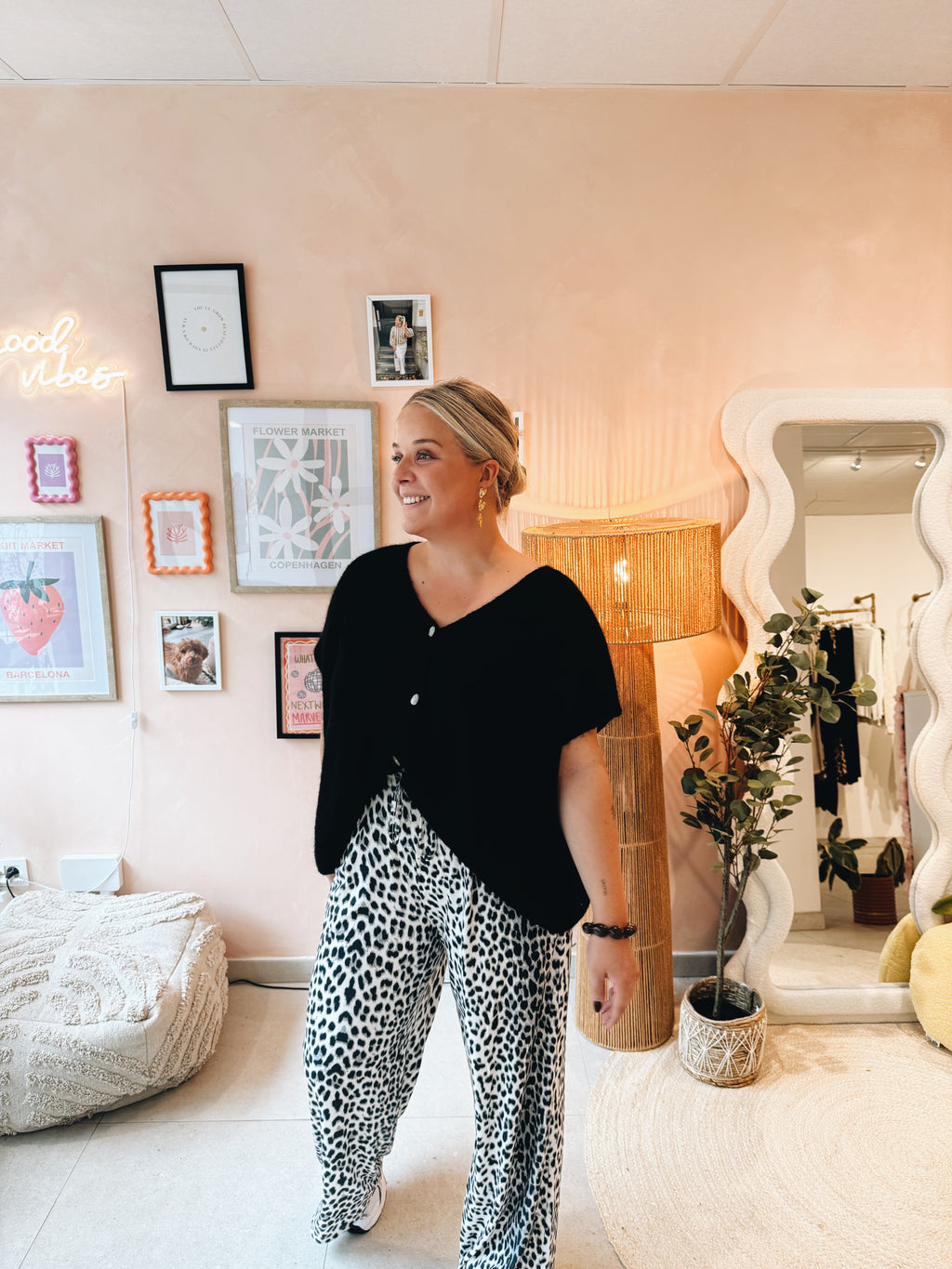 Léonore Leopard Pantalon