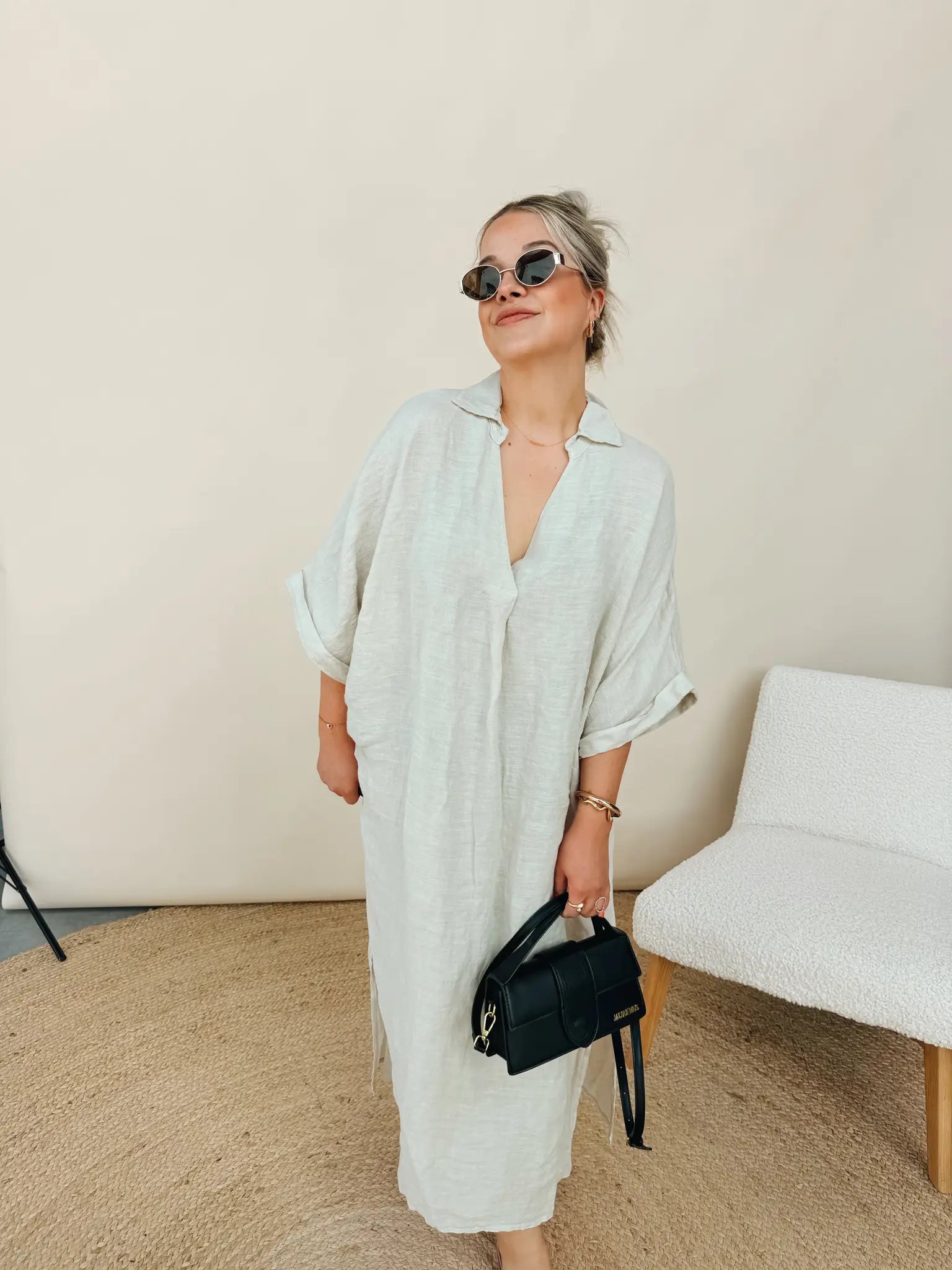 Adeline Jurk Beige