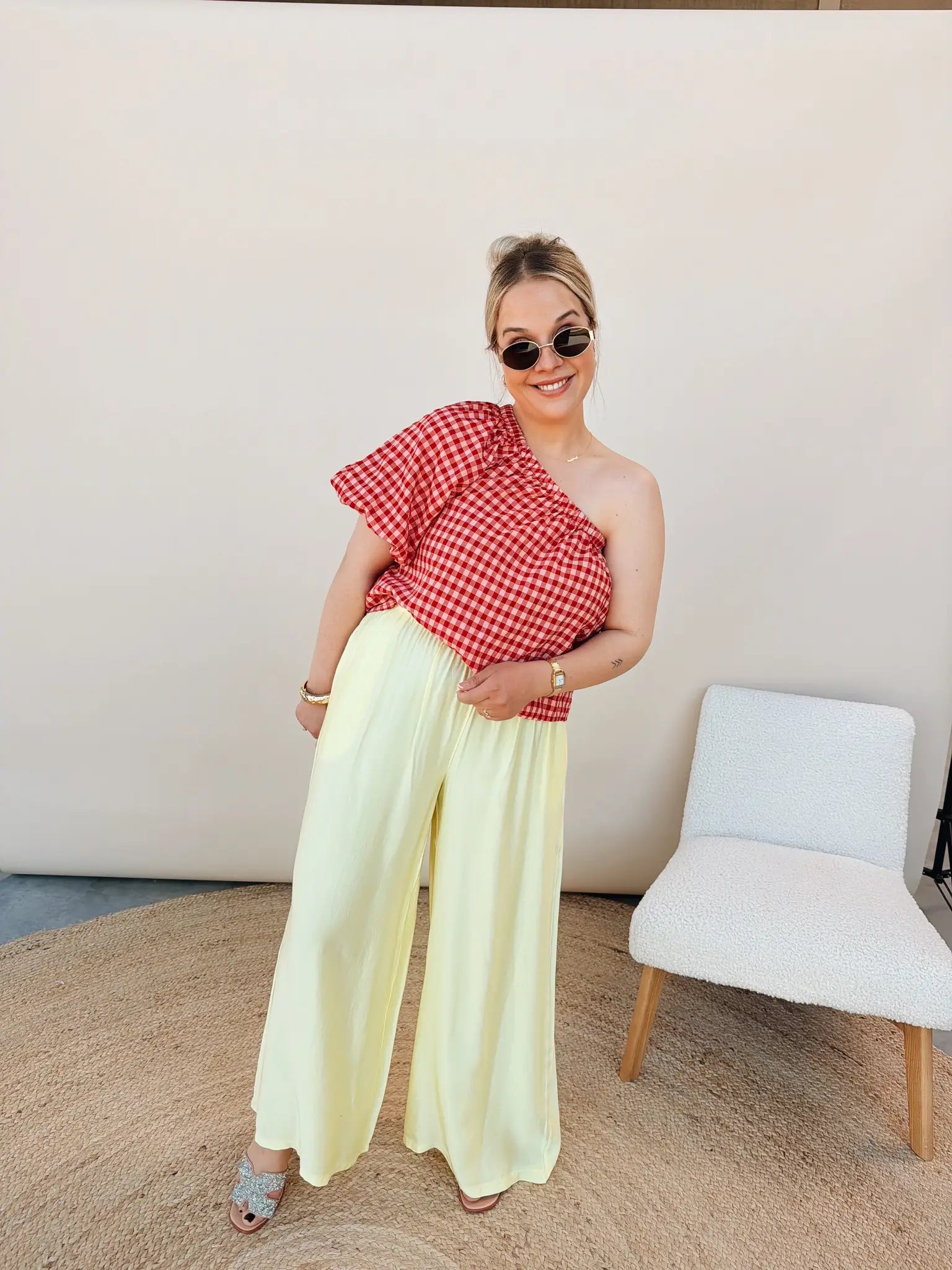 Marieke Off-Shoulder Top Rood