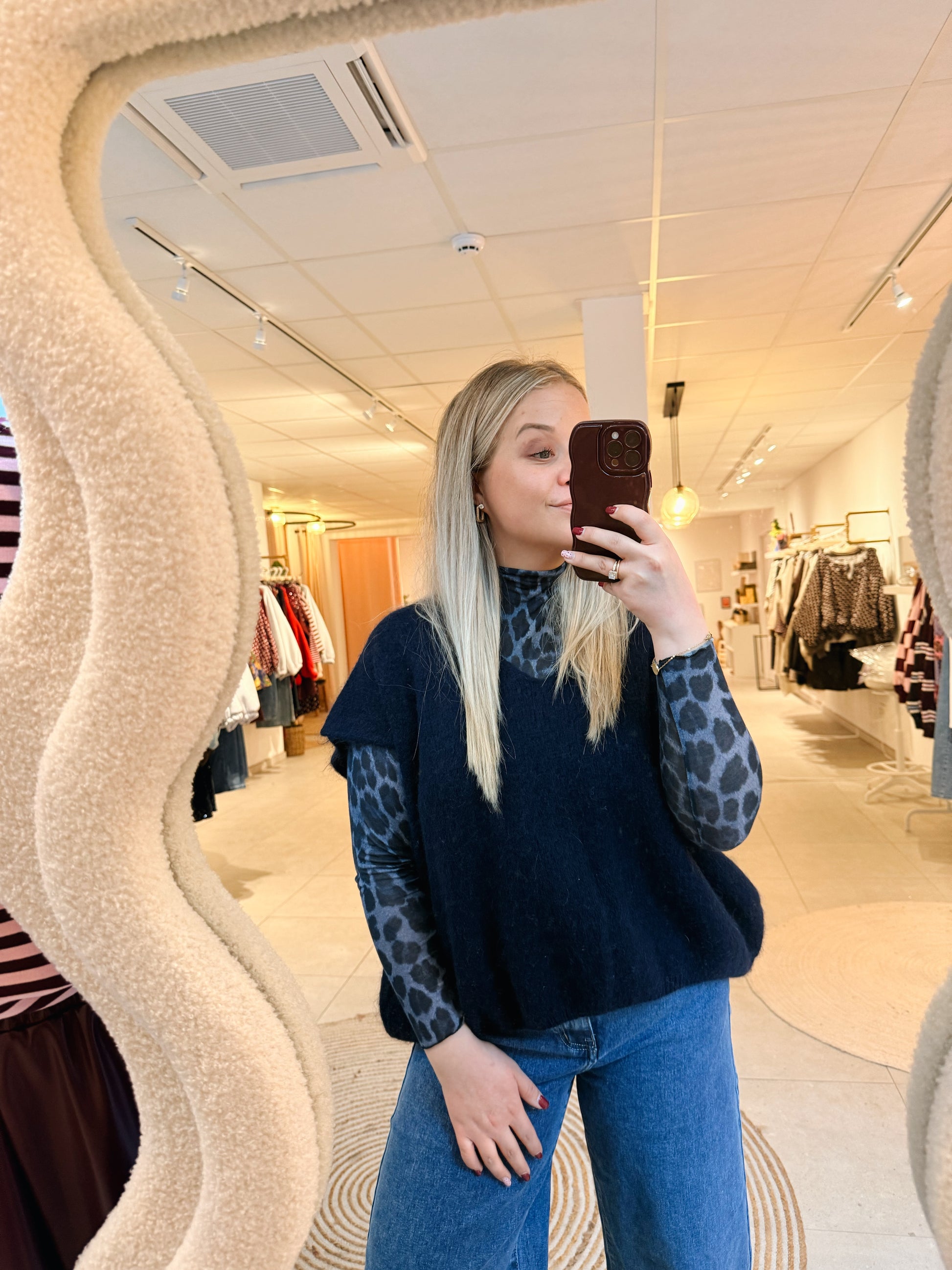 Margaux Top Leopard Blauw