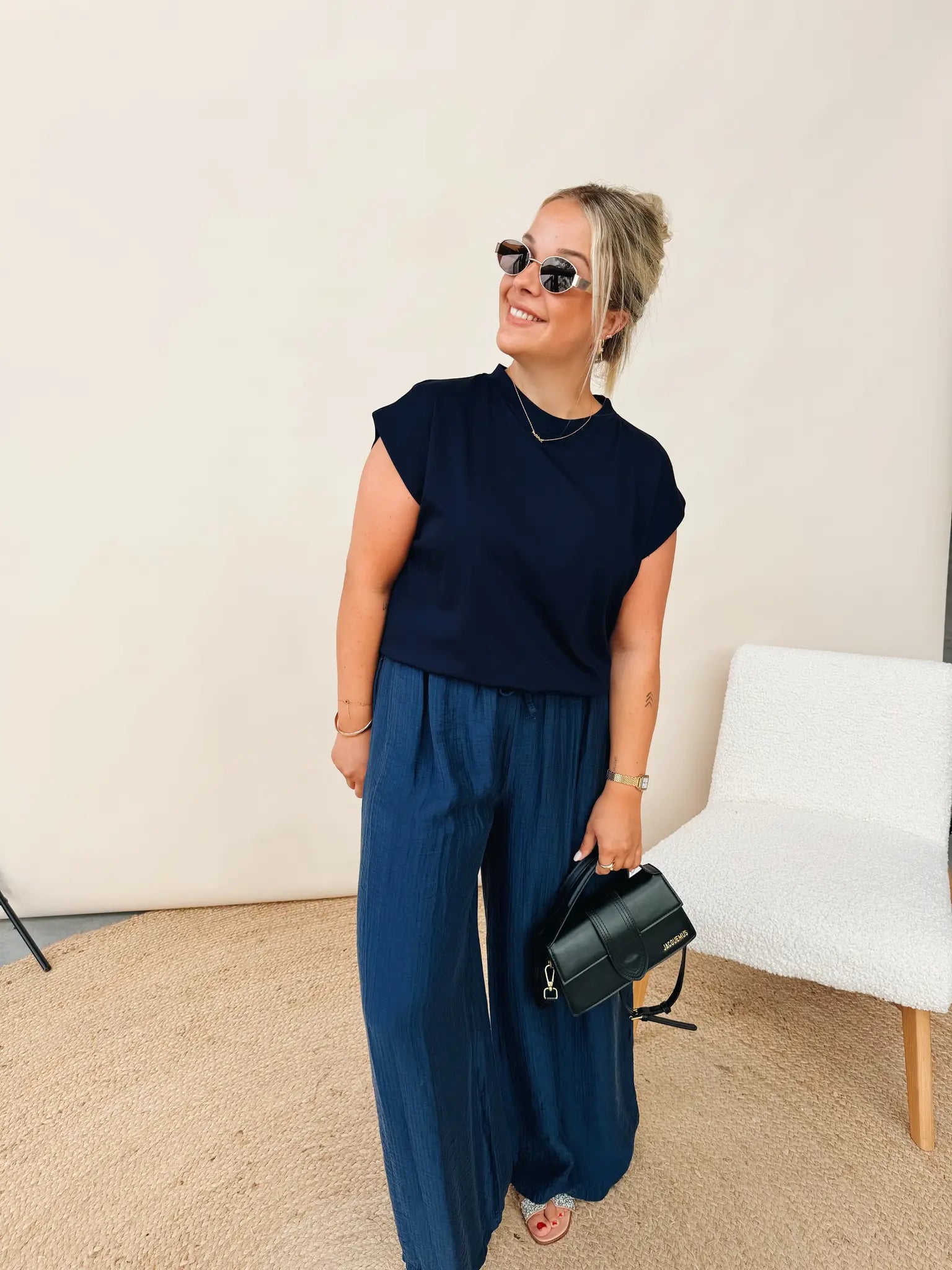 Julienne Top Marineblauw