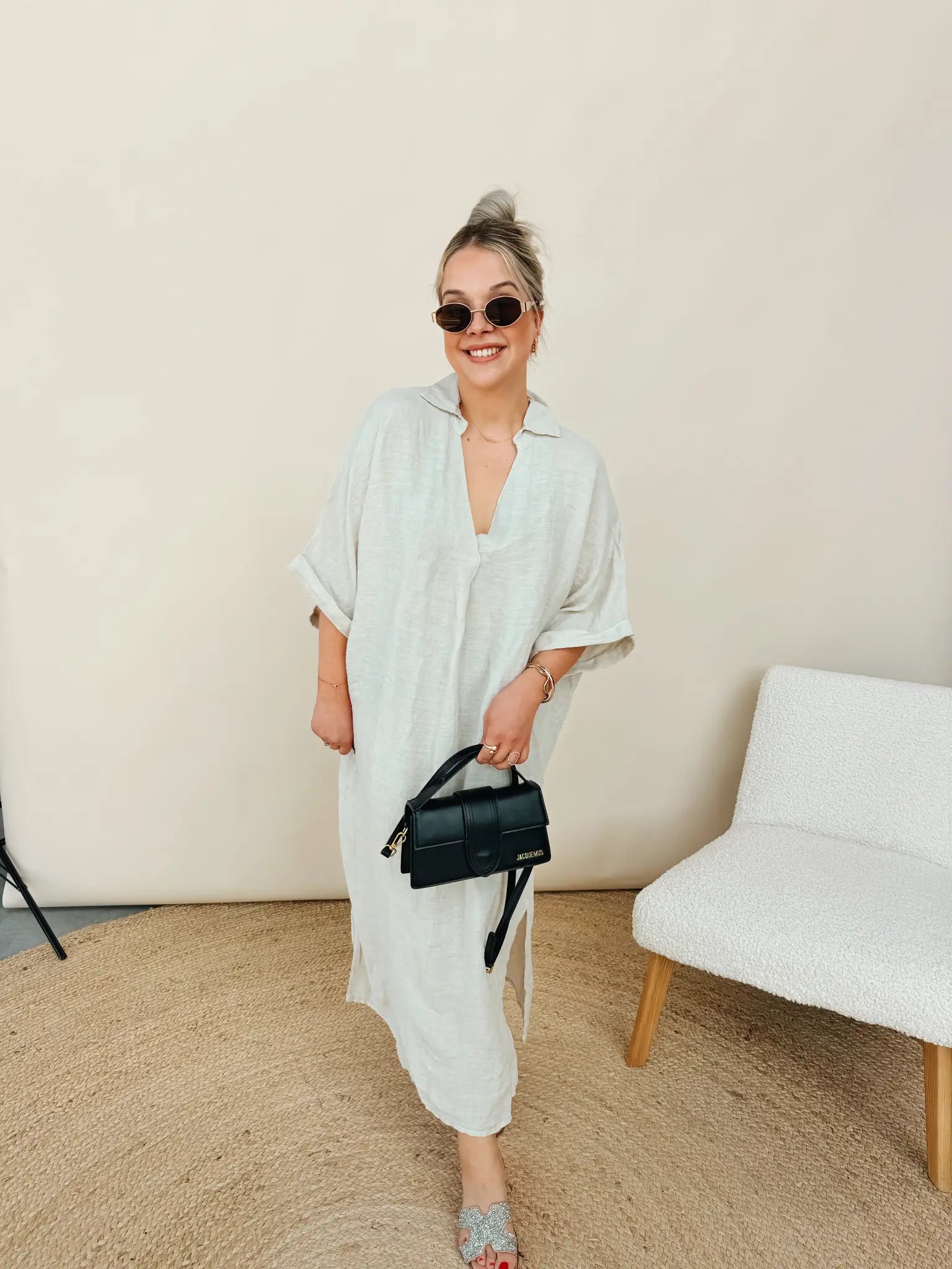 Adeline Jurk Beige
