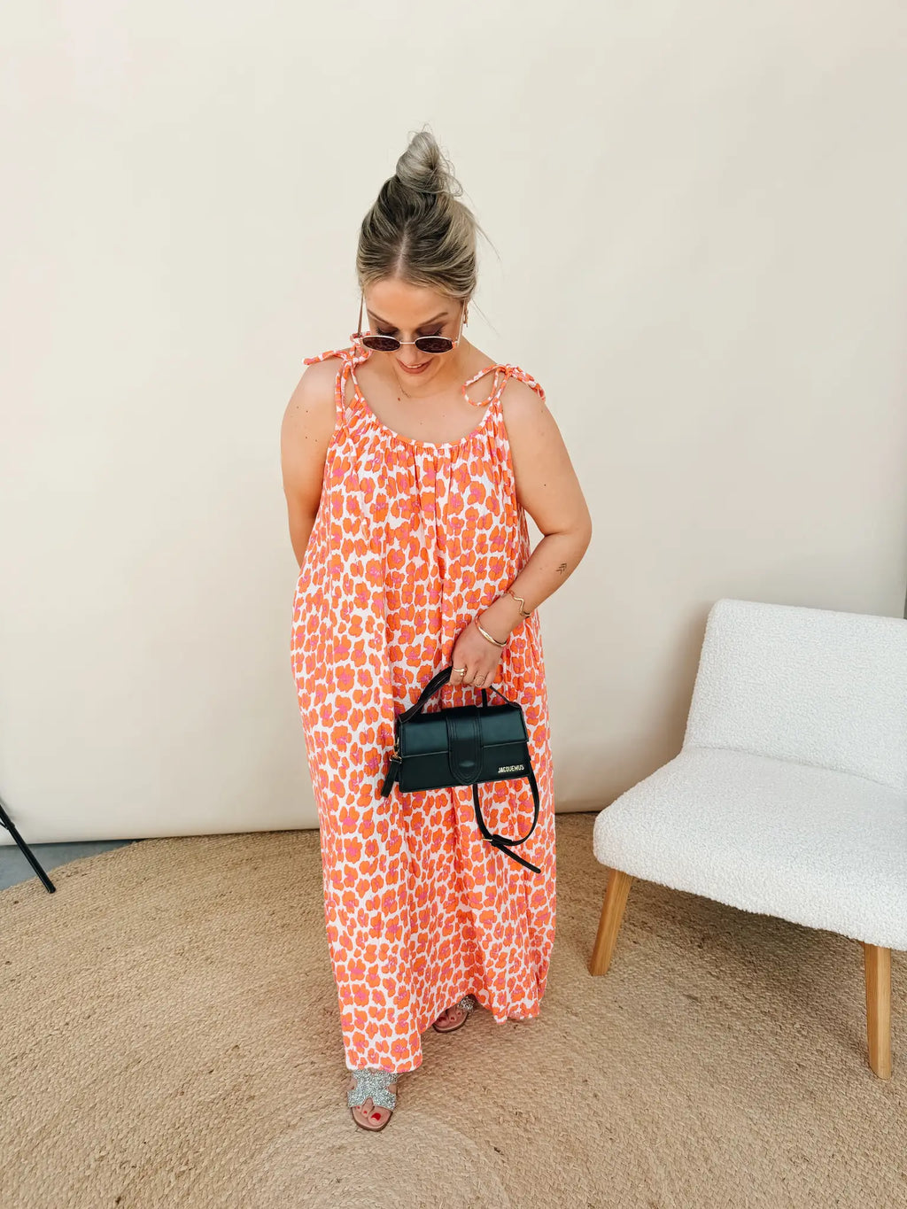 Suzanne Leopard Jurk Fuchsia