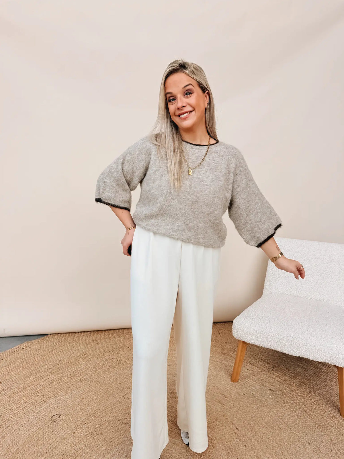 Clémentine Pantalon Ecru