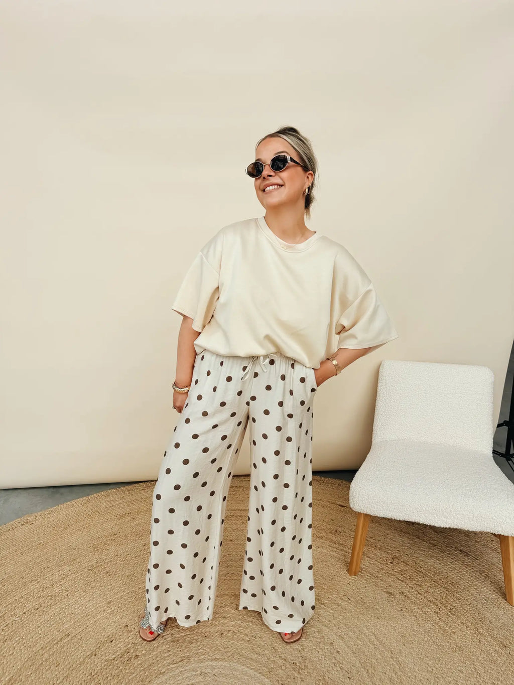 Celeste Dot Pantalon Beige
