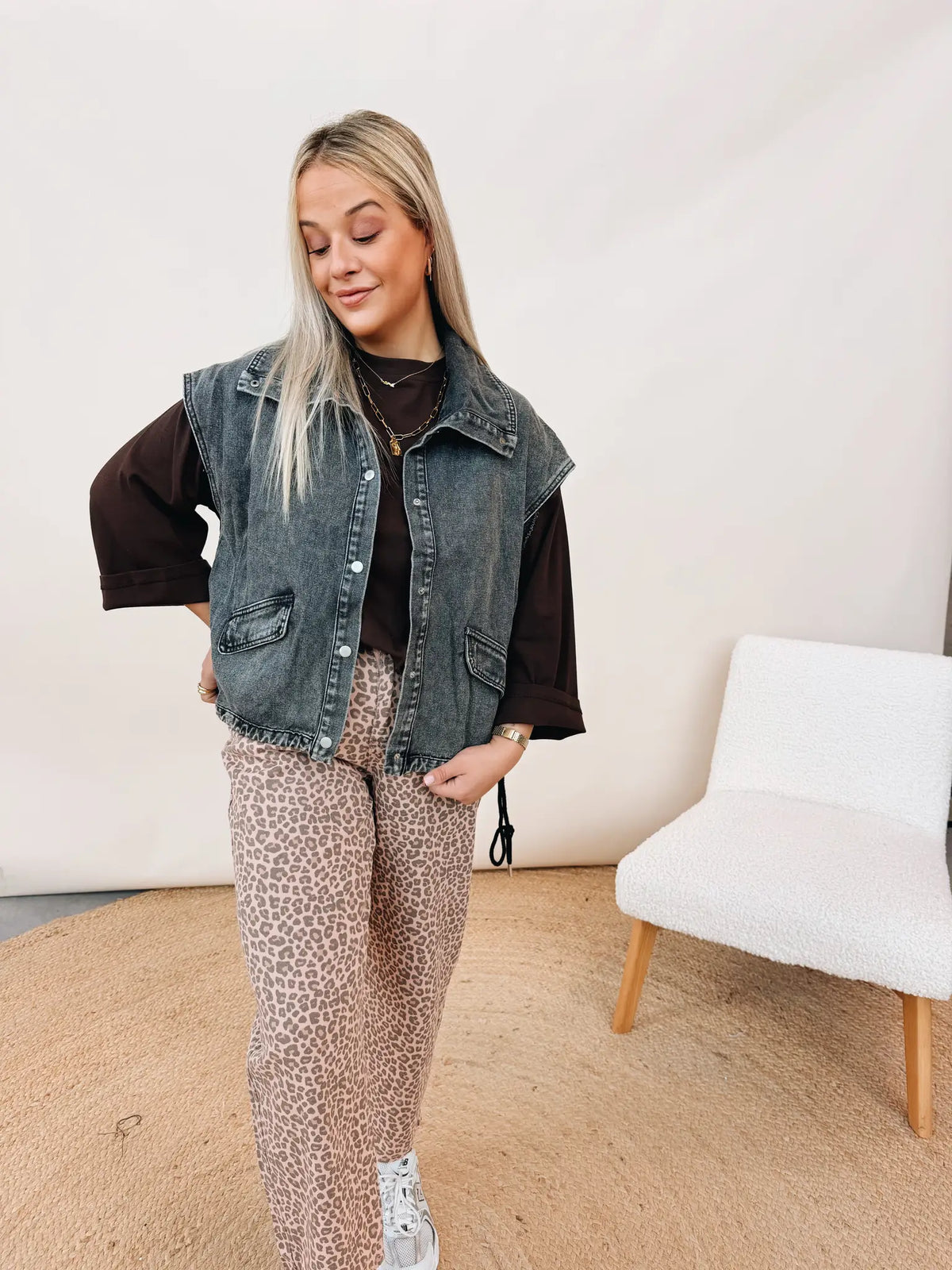 Lucie Jeans Jacket Grijs/Zwart