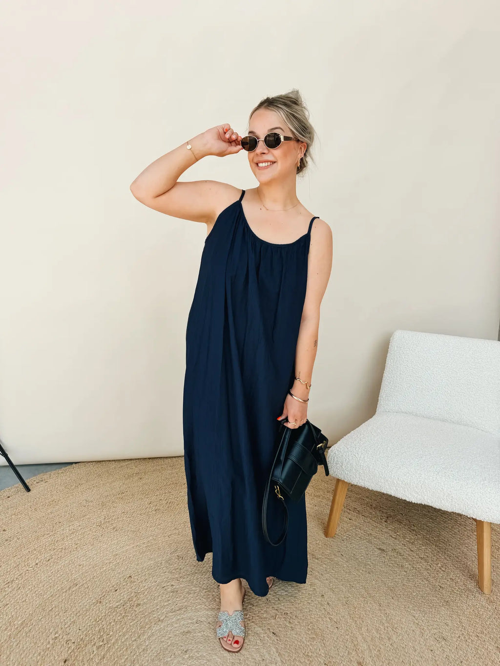 Vittoria Jurk Marineblauw
