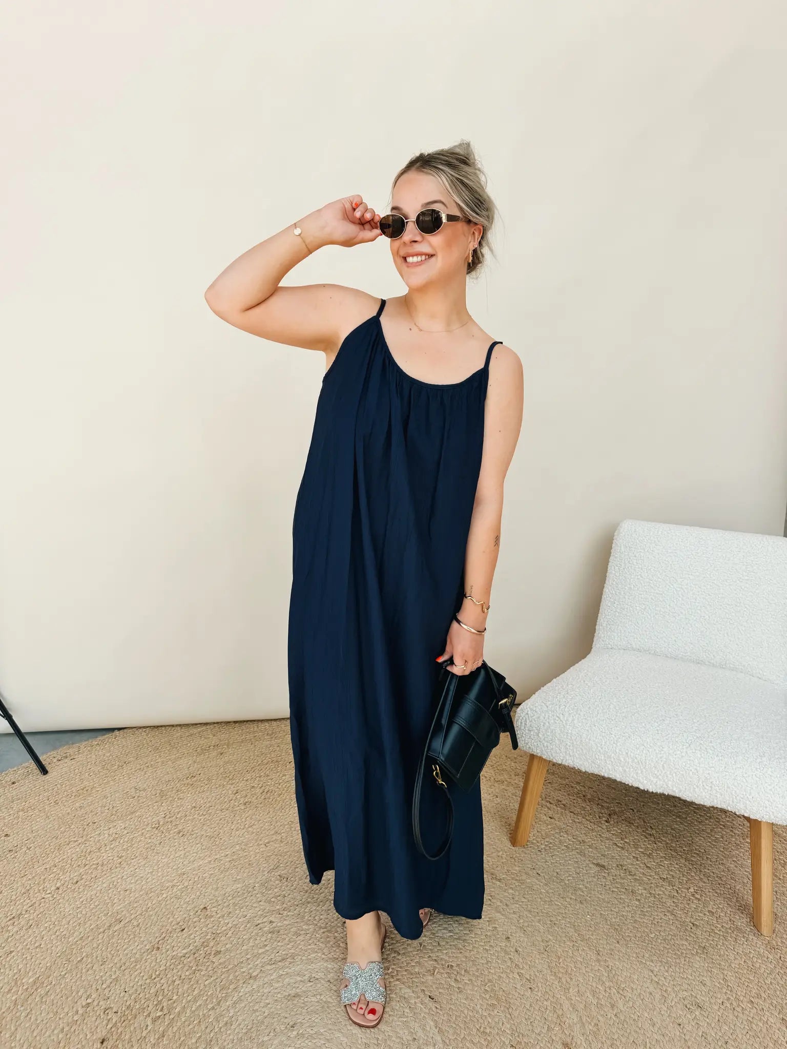Vittoria Jurk Marineblauw