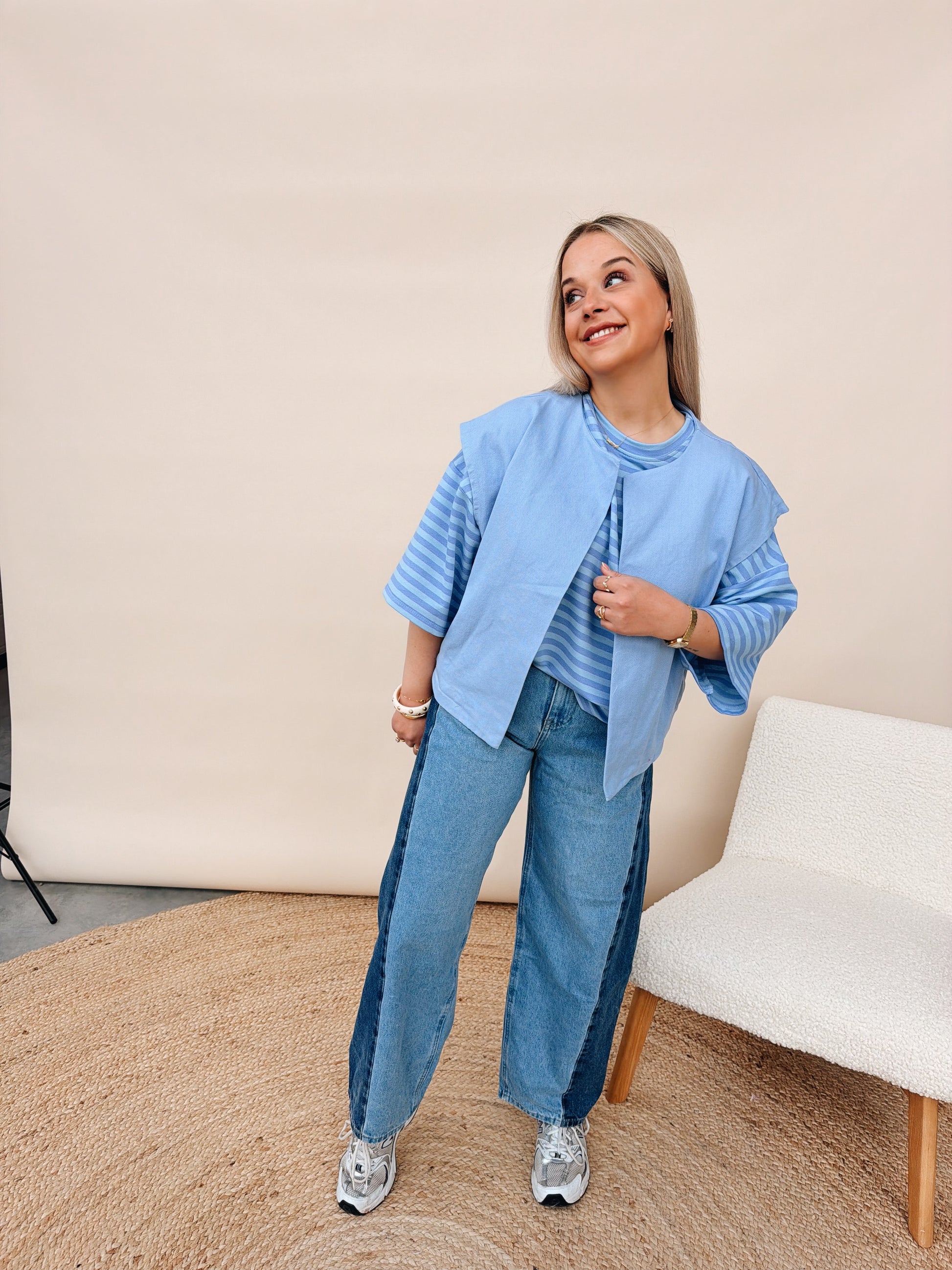 Fleur Jacket Jeansblauw
