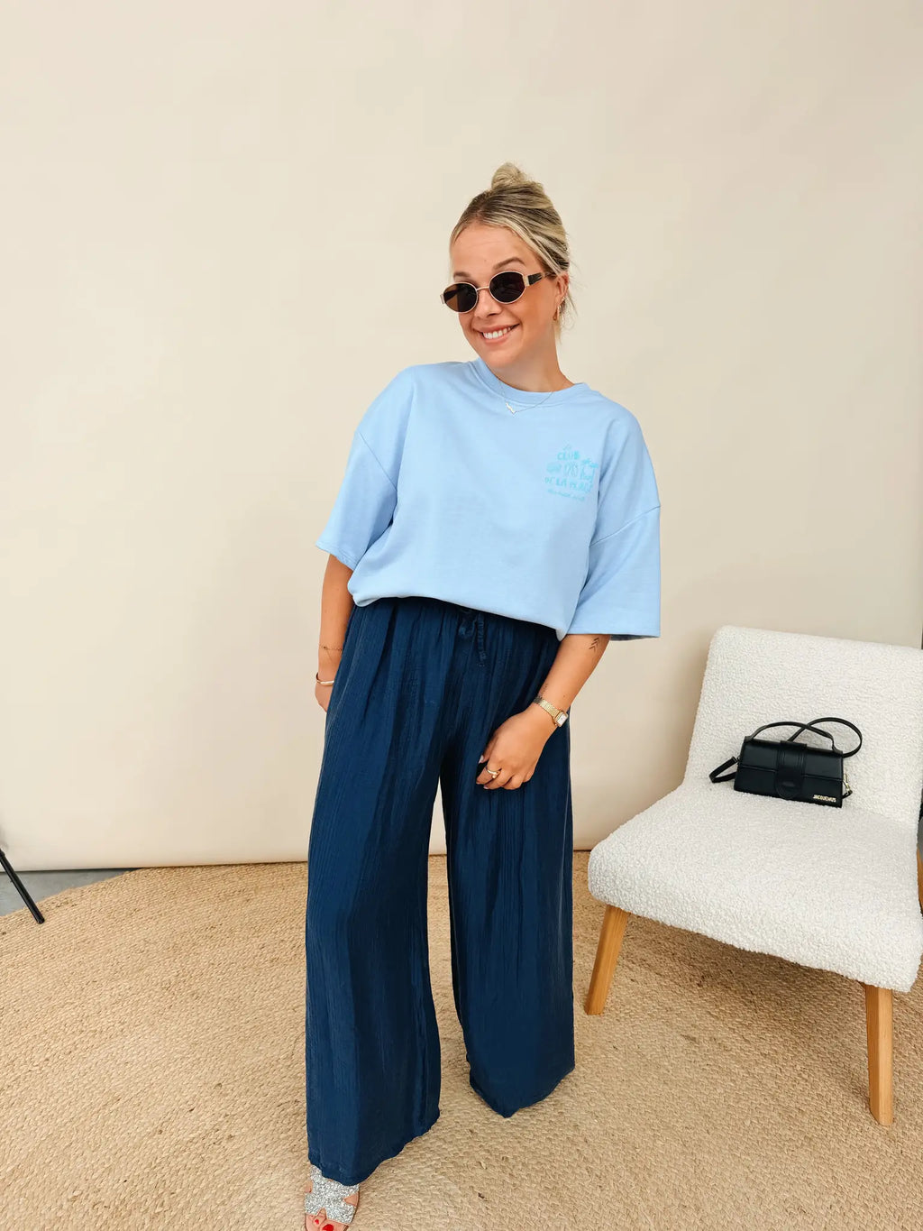 Shirt Le Club De La Plage Babyblauw