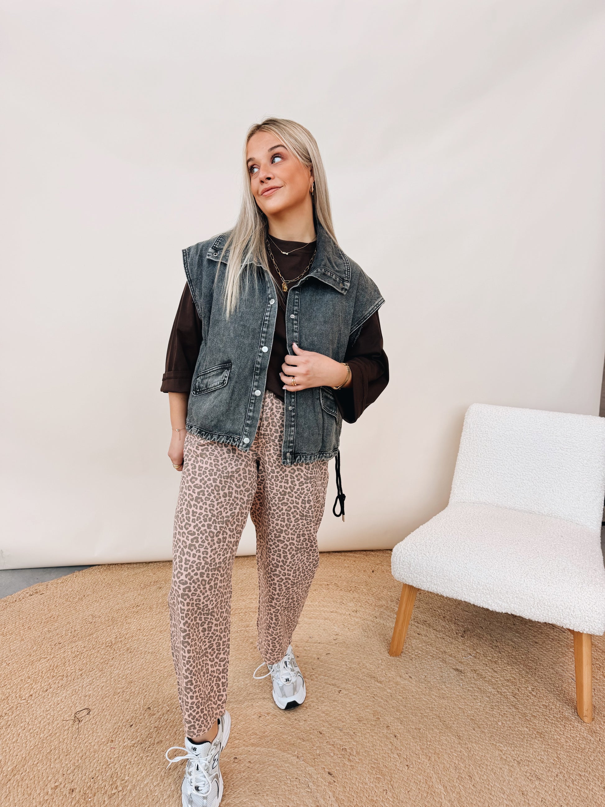 Lucie Jeans Jacket Grijs/Zwart