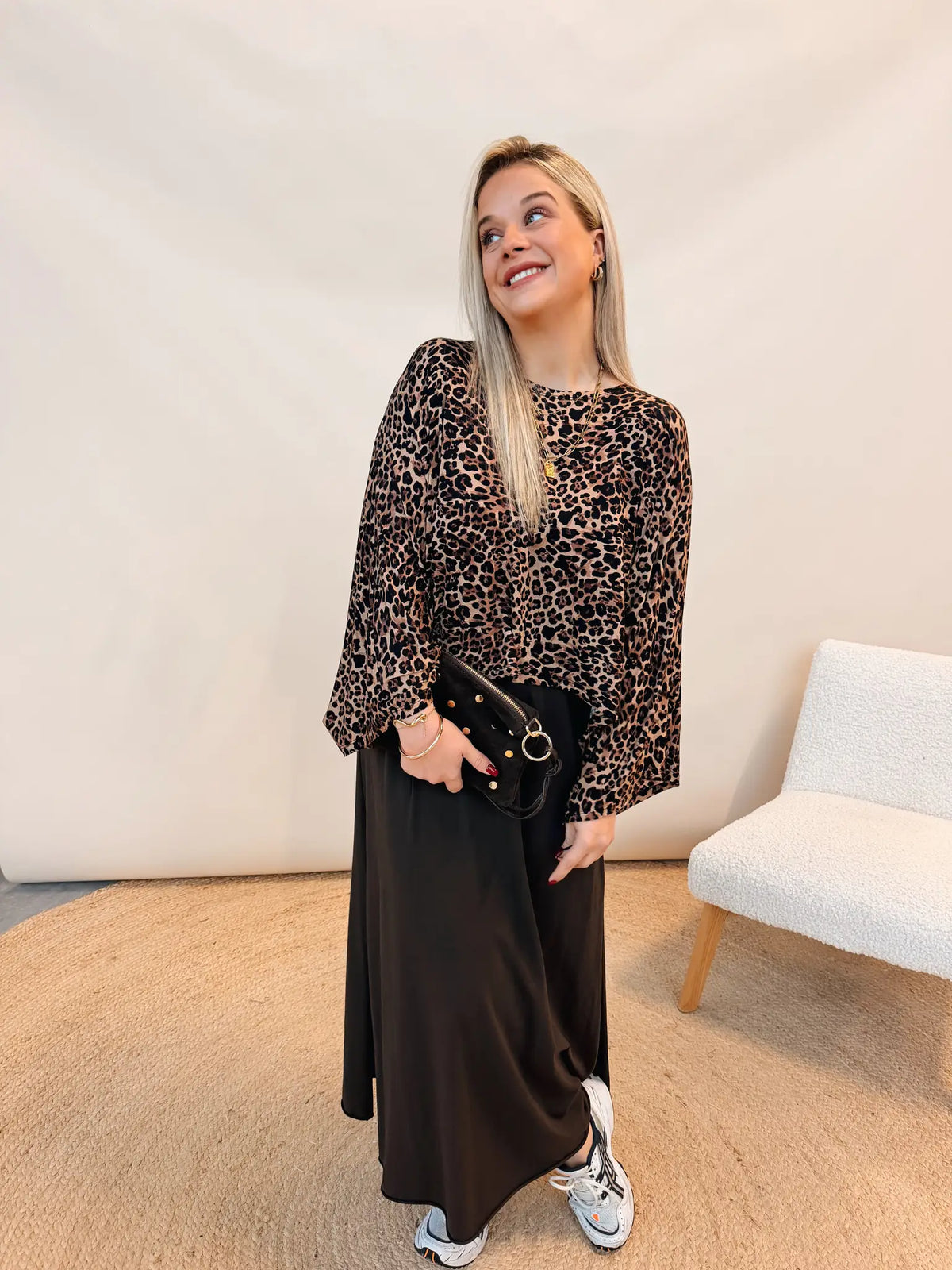 Frederique Leopard Top