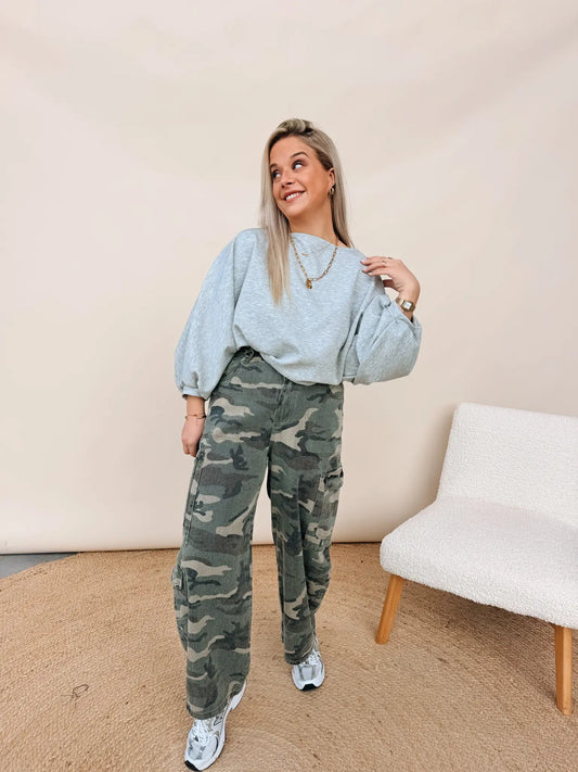Albertine Top Lichtgrijs
