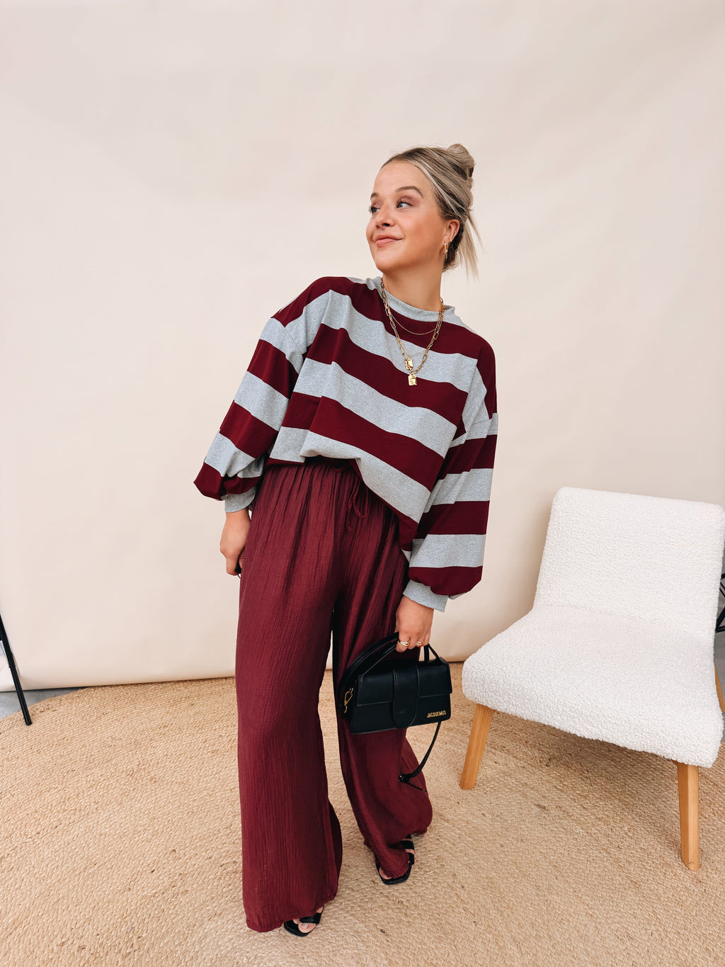 Leonore Pantalon Bordeaux