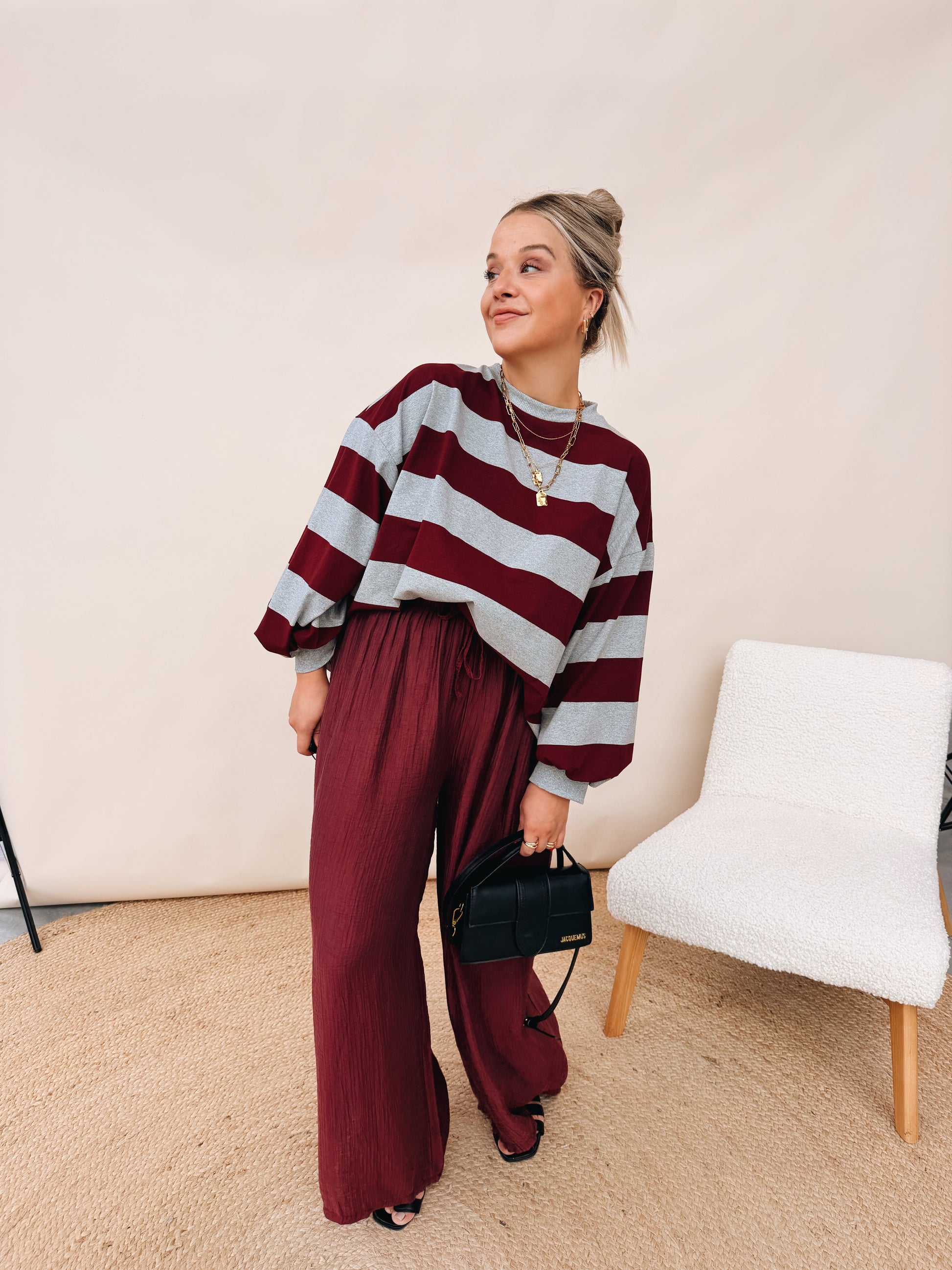 Leonore Pantalon Bordeaux