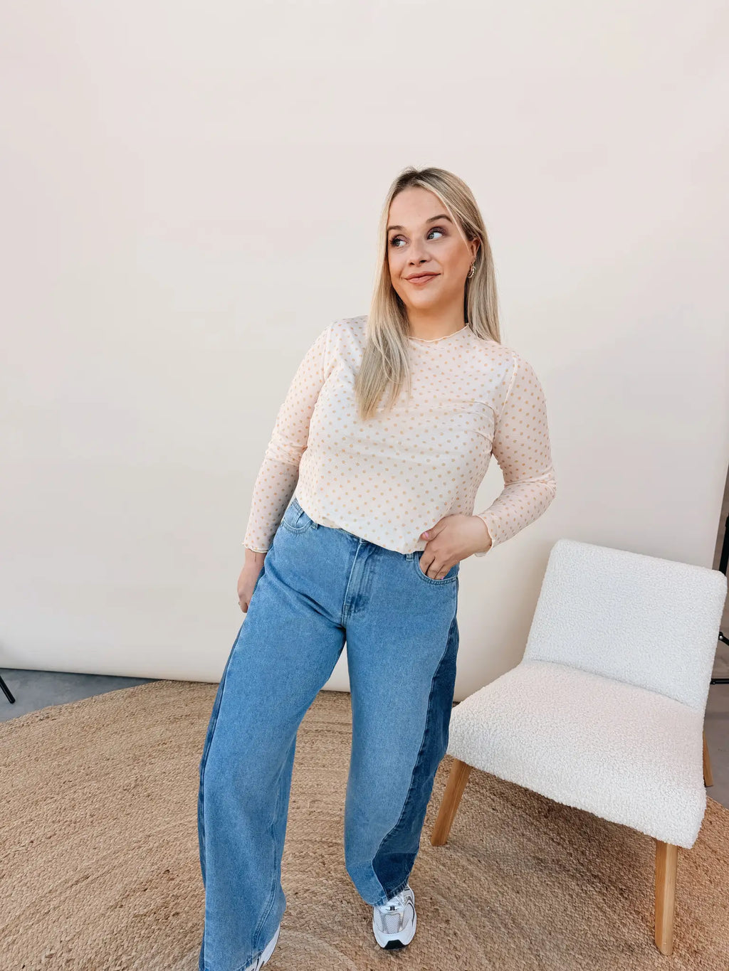 Teresa Dot Top Geel