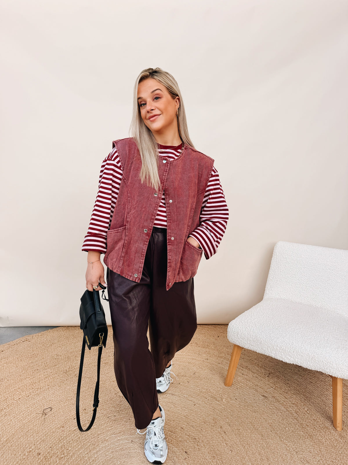Romane Jeans Jacket Bordeaux