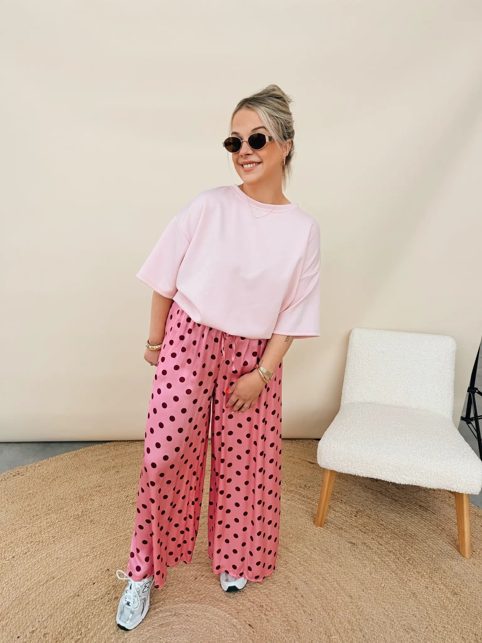 Colette Dot Pantalon Fuchsia