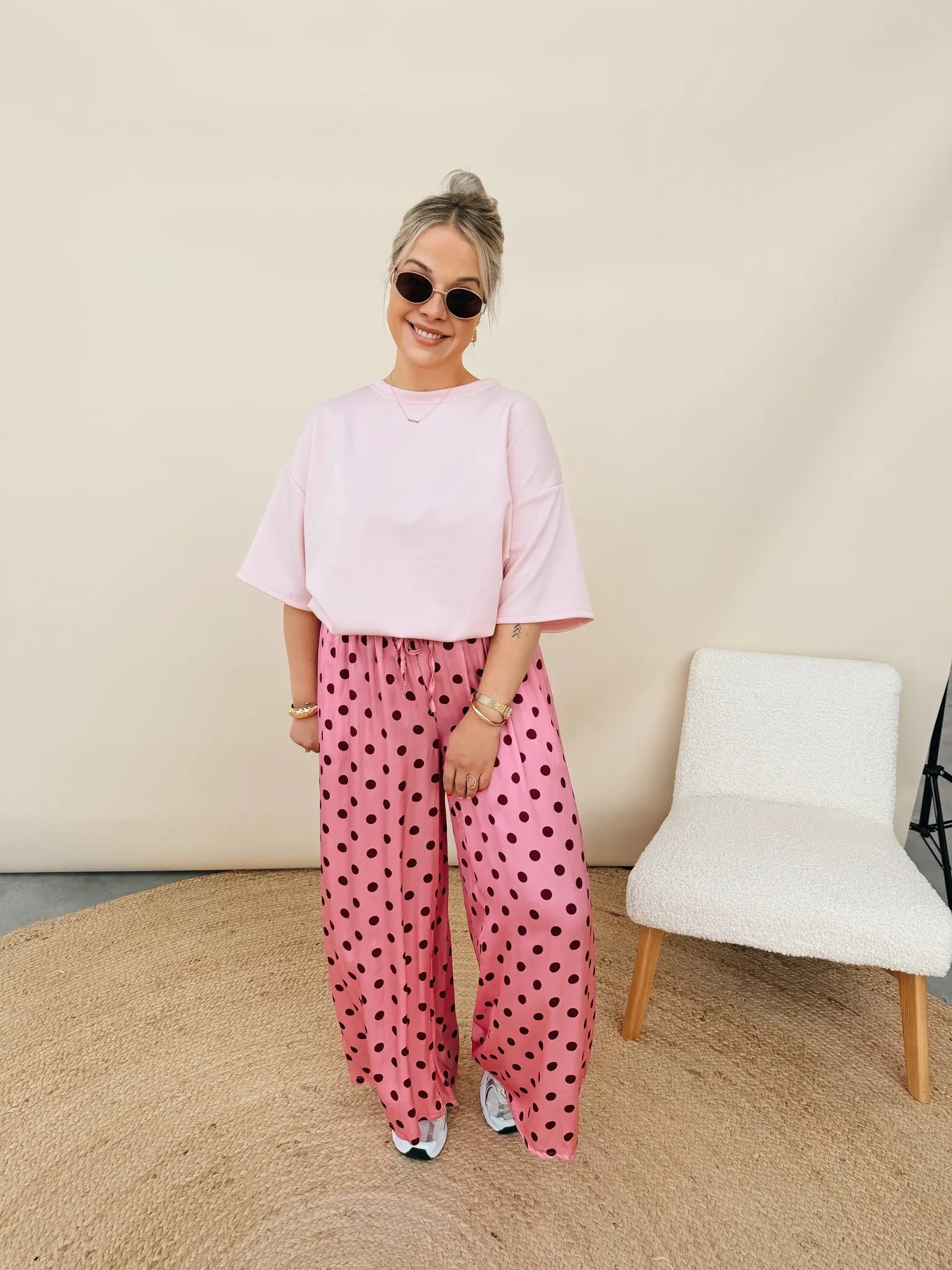 Colette Dot Pantalon Fuchsia
