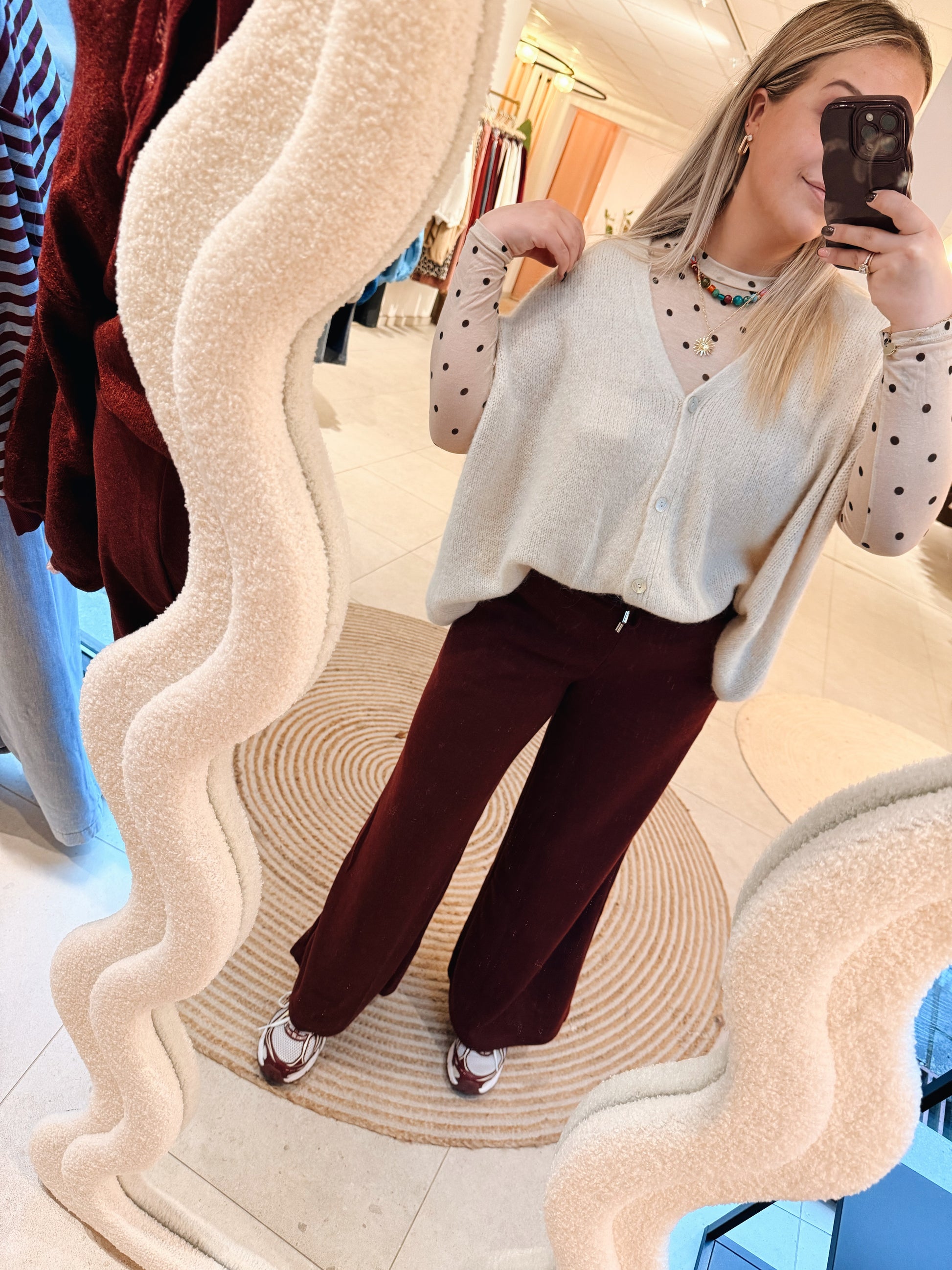 Nadine Pantalon Bordeaux