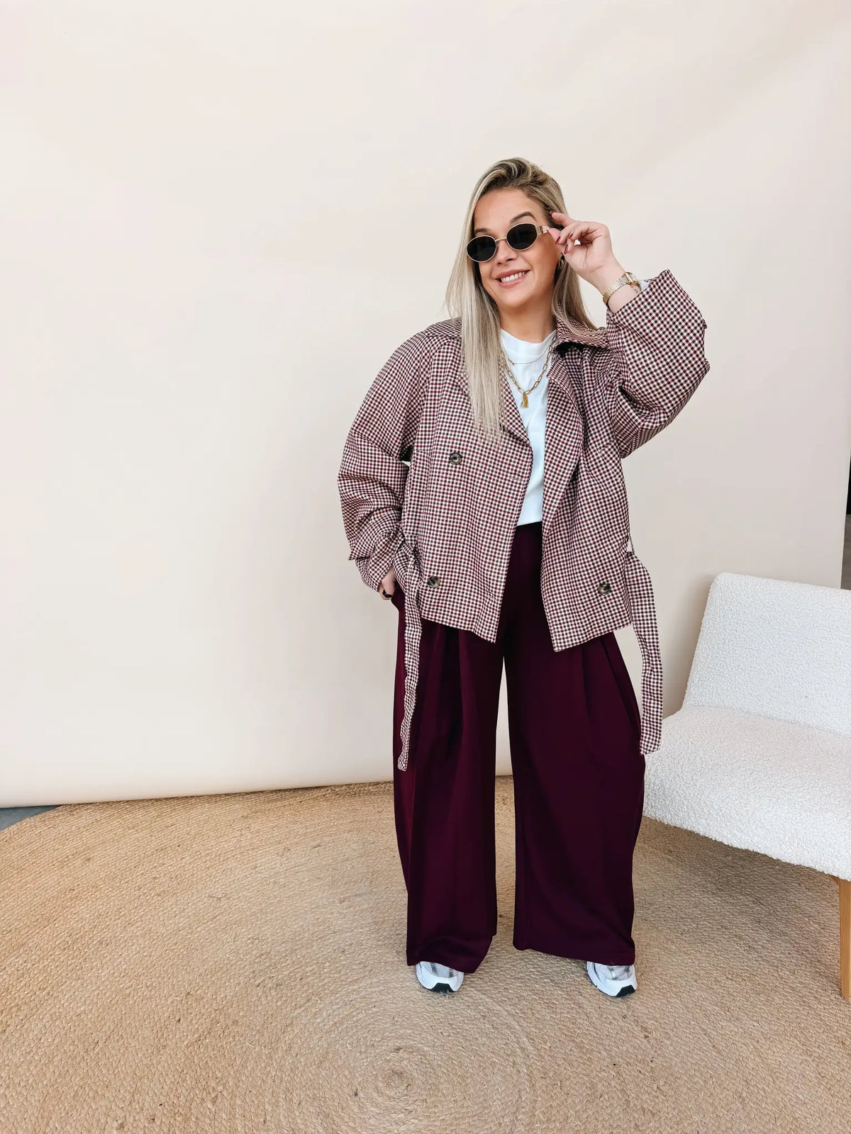 Violette Pantalon Bordeaux