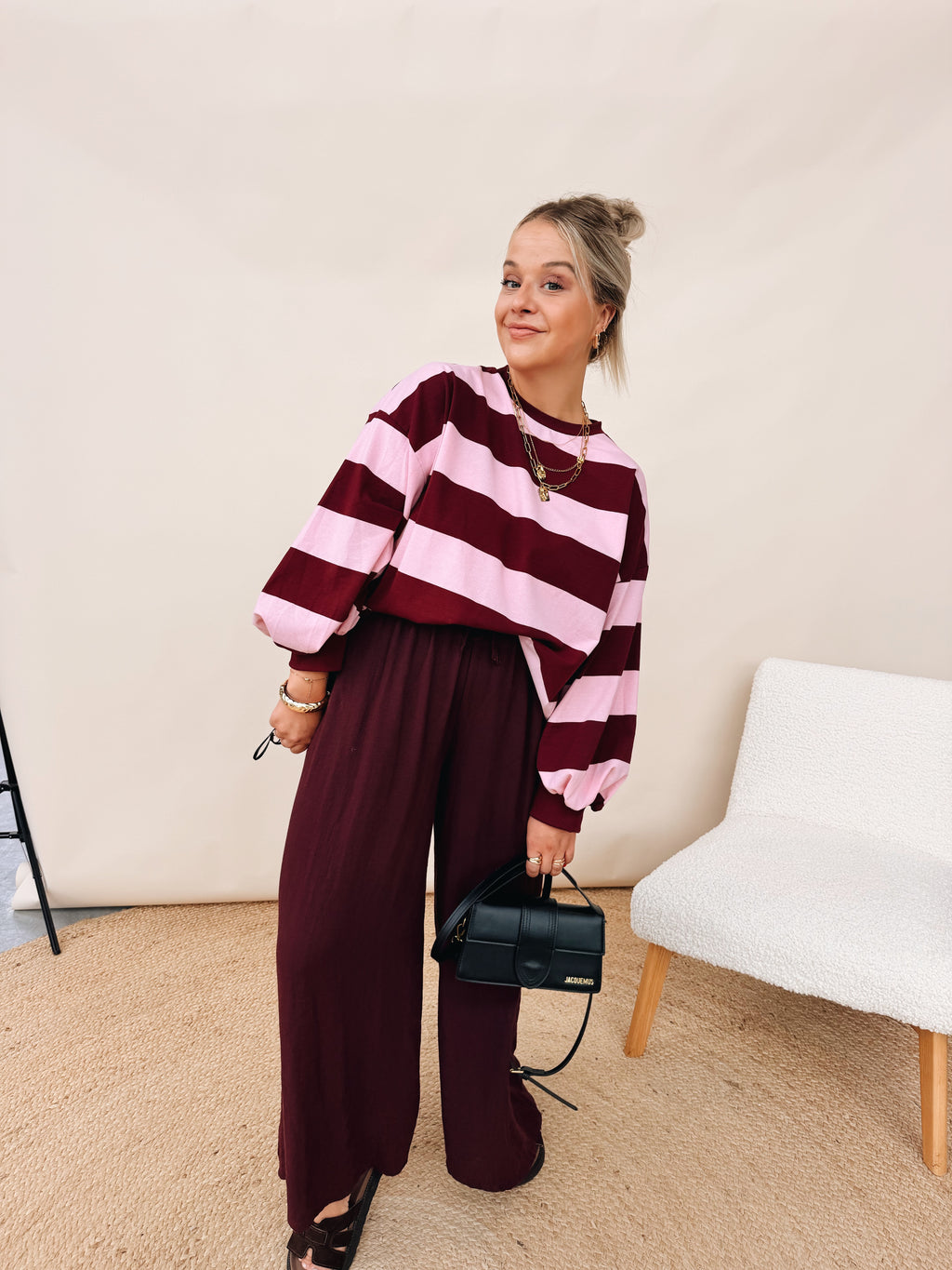 Simone Pantalon Bordeaux
