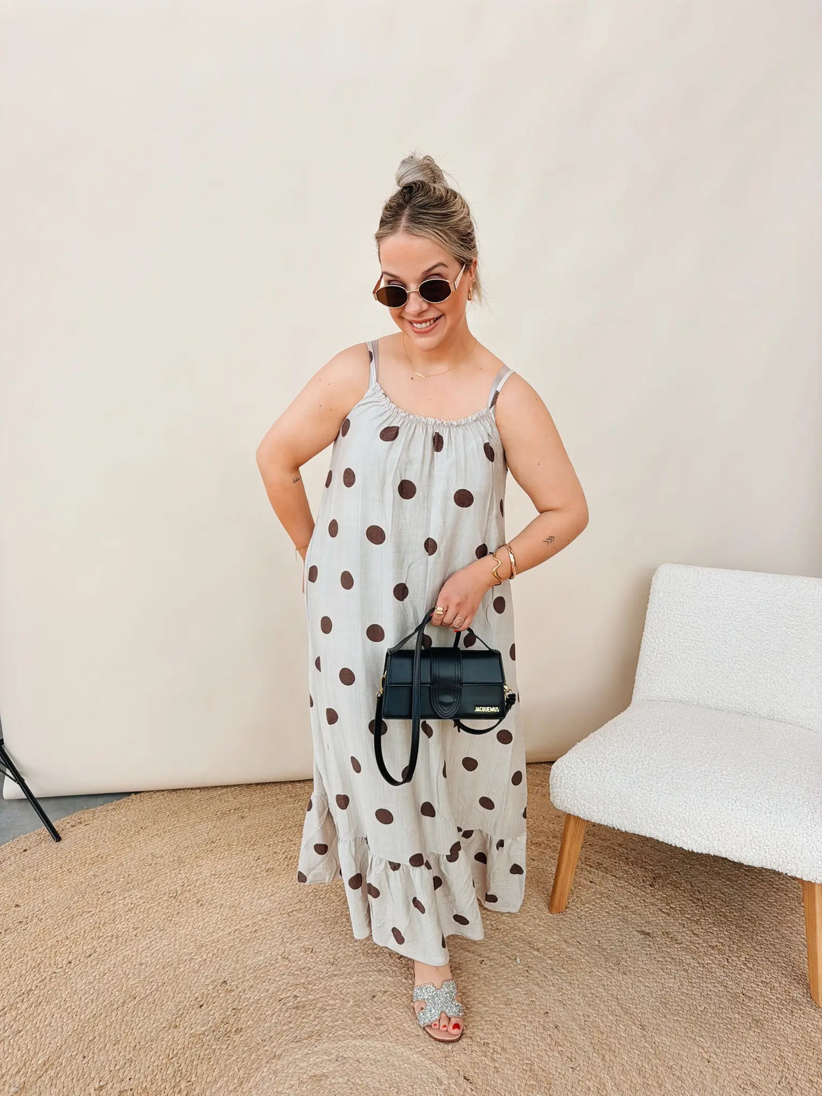 Renée Dot Jurk Beige