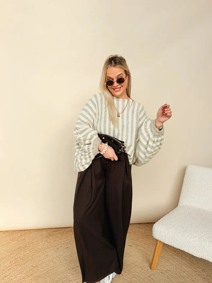 Klaude Knit Beige/Ecru