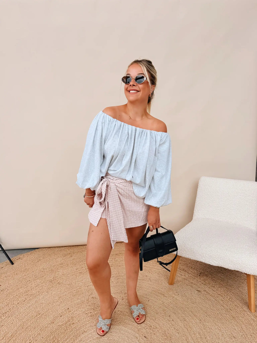 Linne Skort Rose
