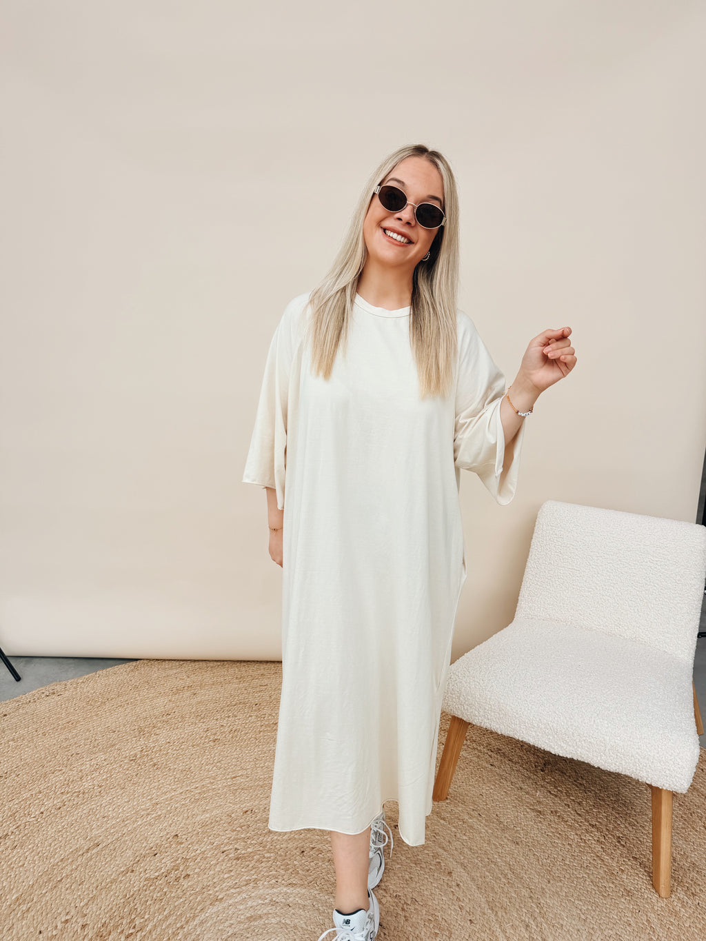 Isabella Dress Ecru