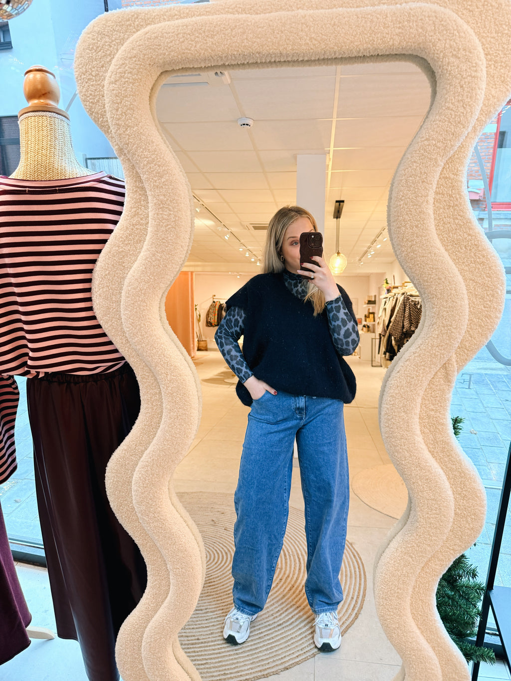 Margaux Top Leopard Blauw