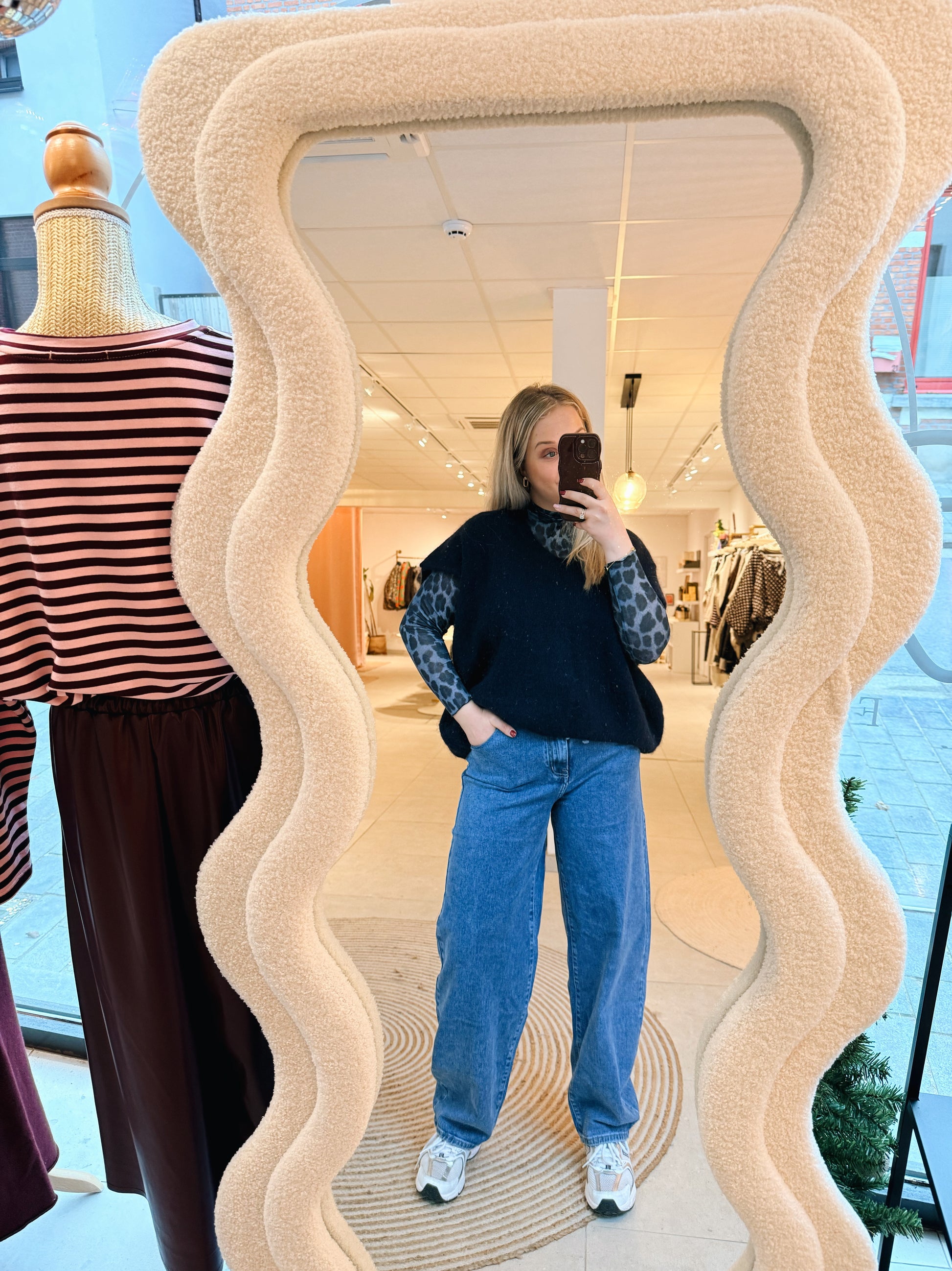 Margaux Top Leopard Blauw