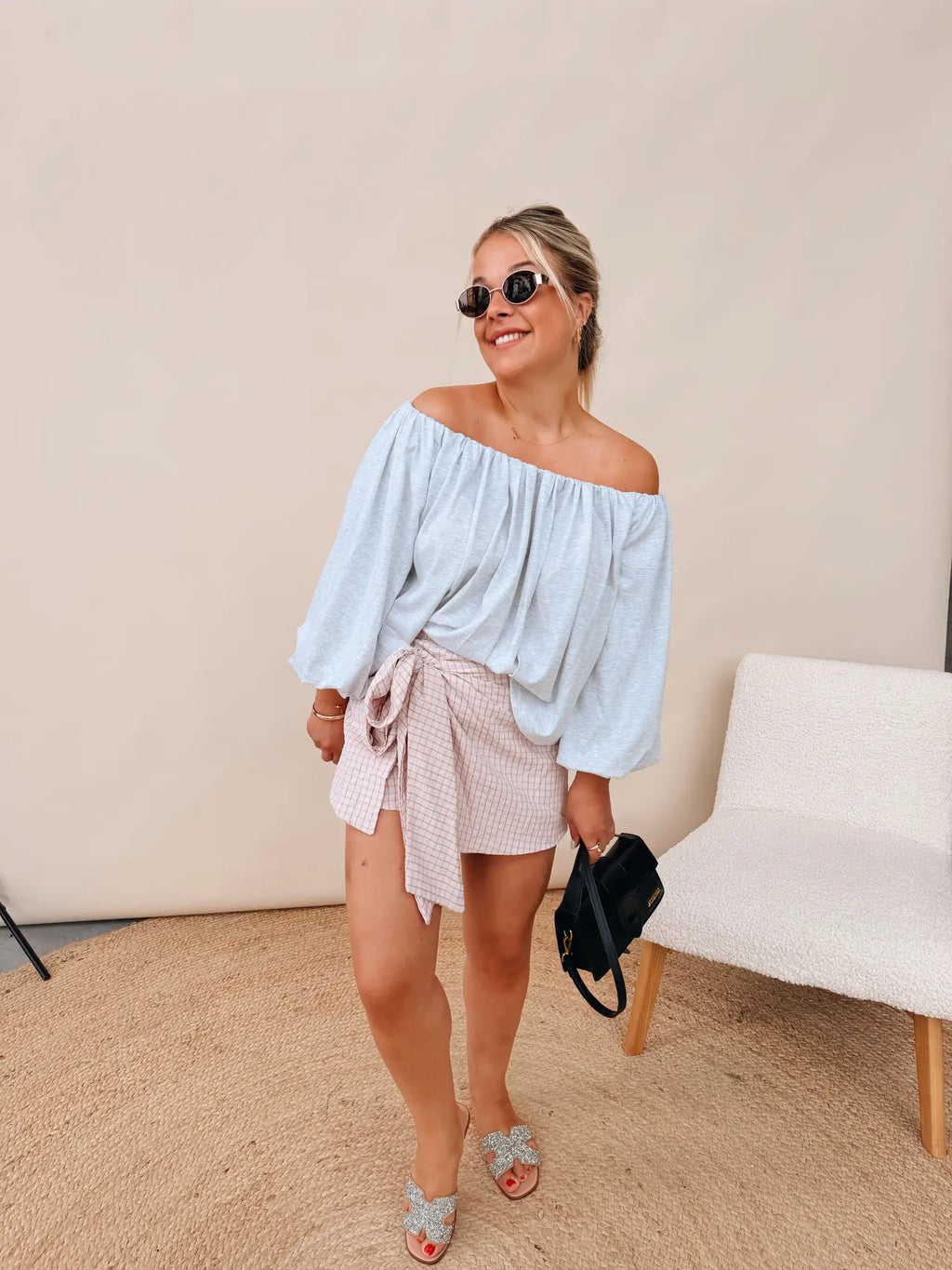 Linne Skort Rose