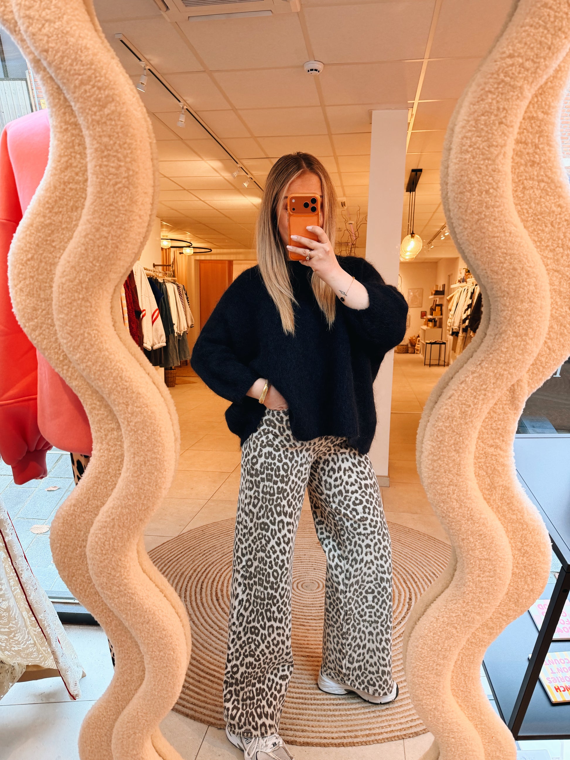 Tinneke Leopard Wide Leg Jeans