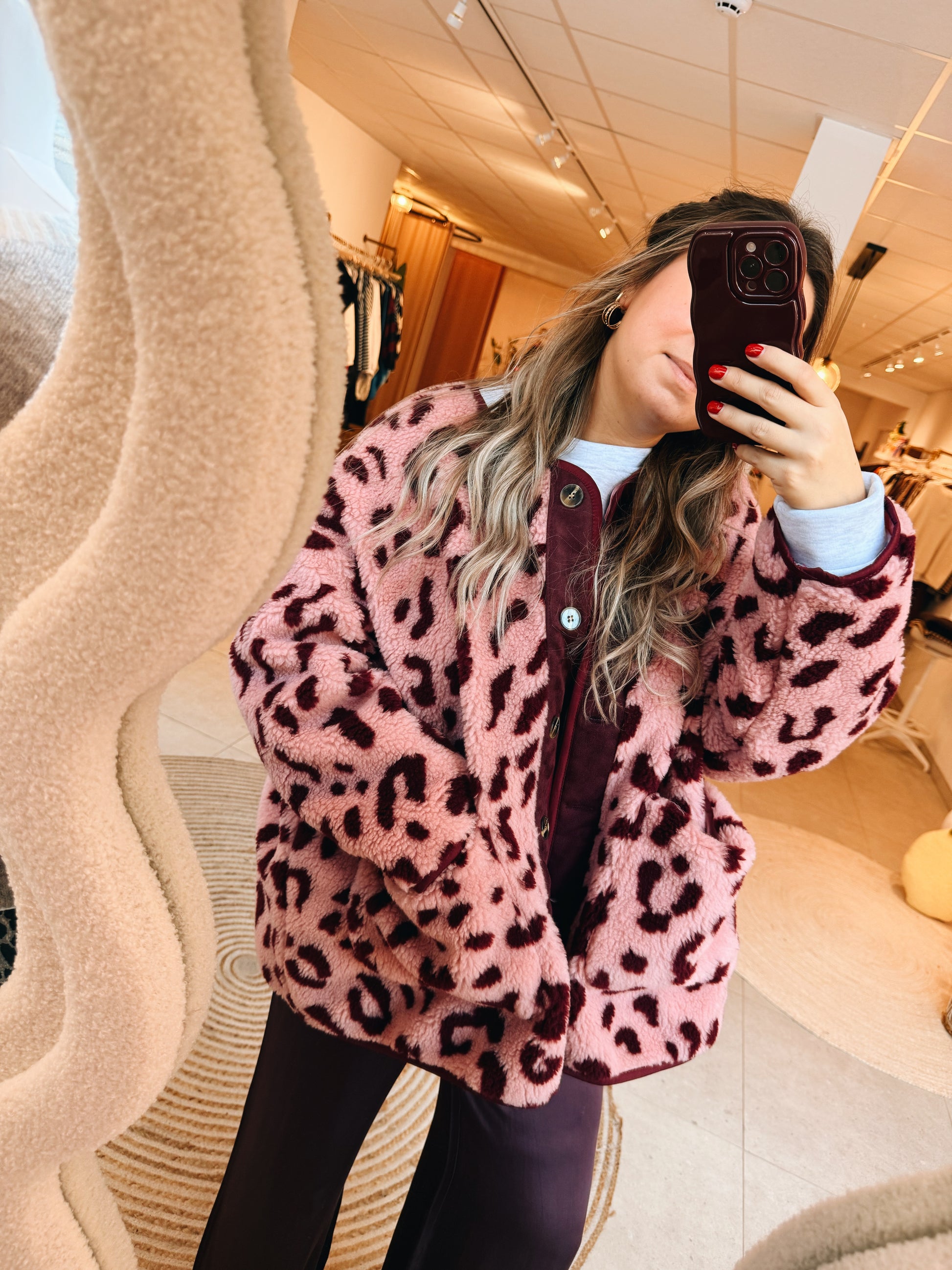 Billie Leopard Fuchsia Jacket