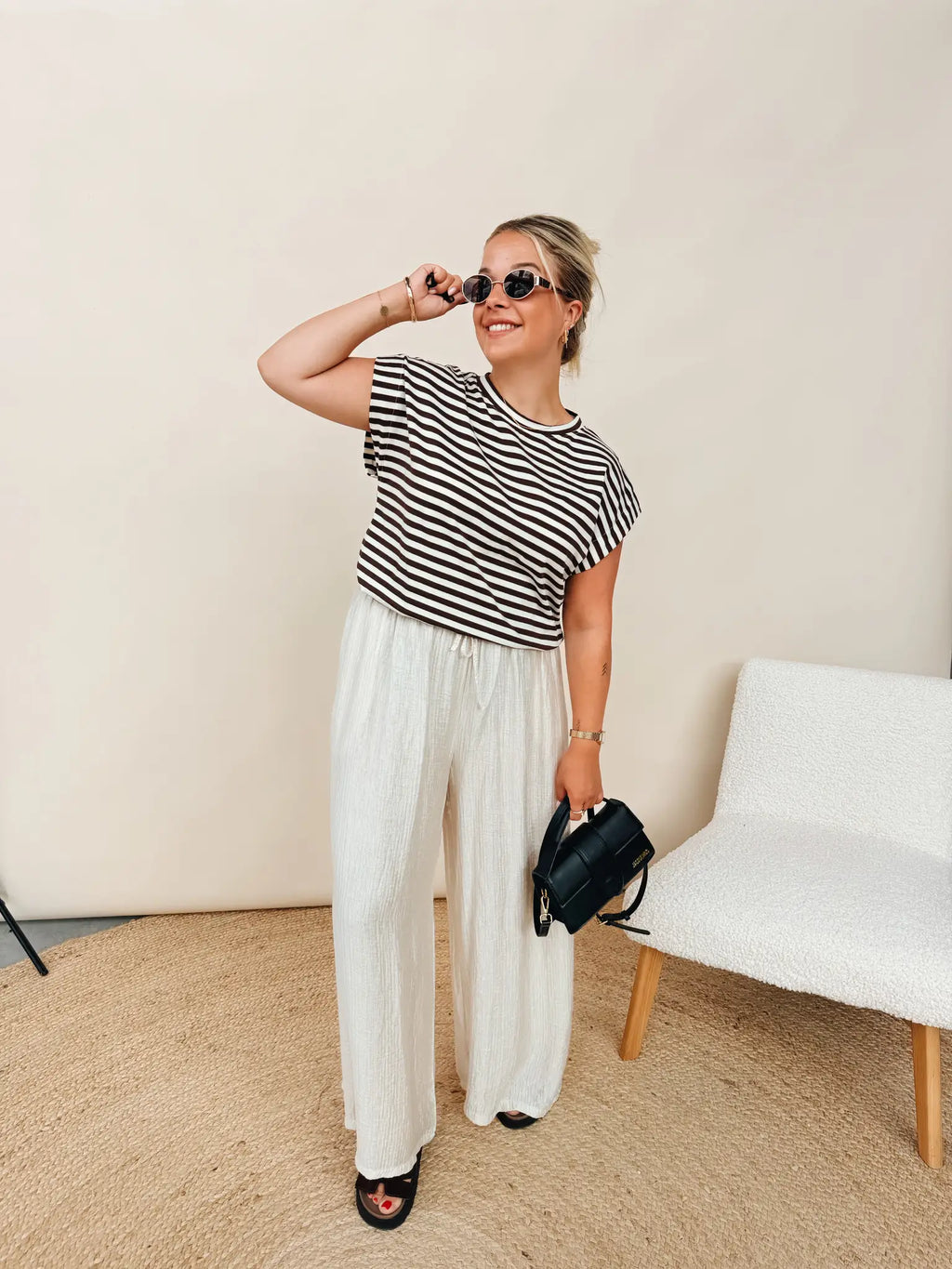 Ann-Marie Striped Top Choco